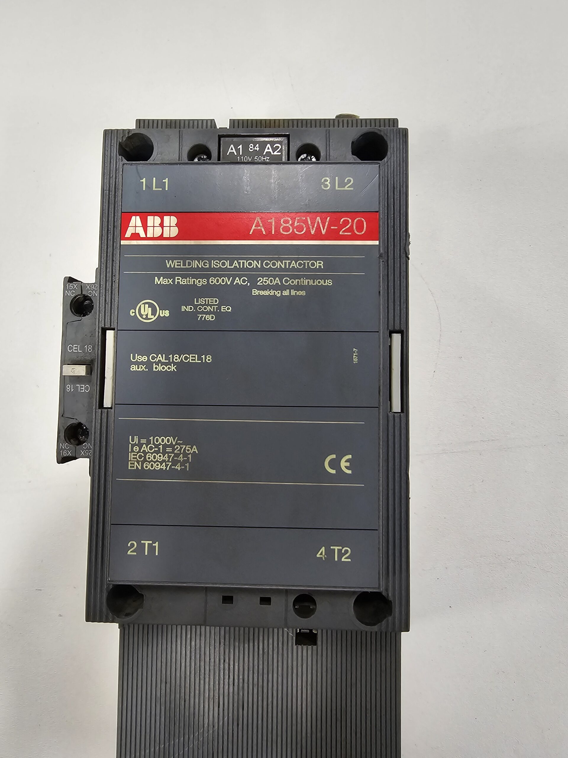ABB A185W-20 WELDING ISOLATION CONTACTOR USED 0