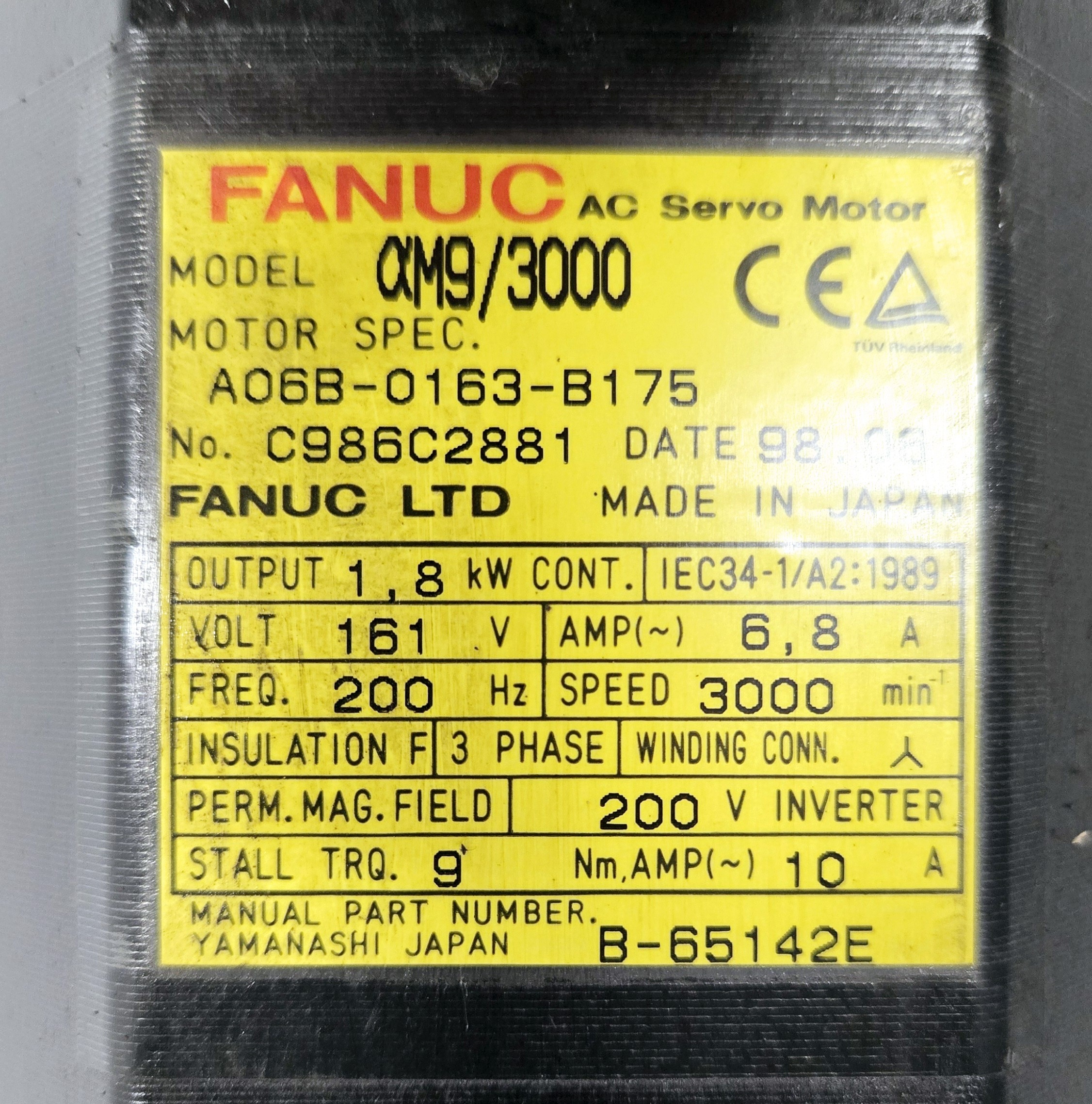 FANUC A06B-0163-B175 Servo Motor USED 3