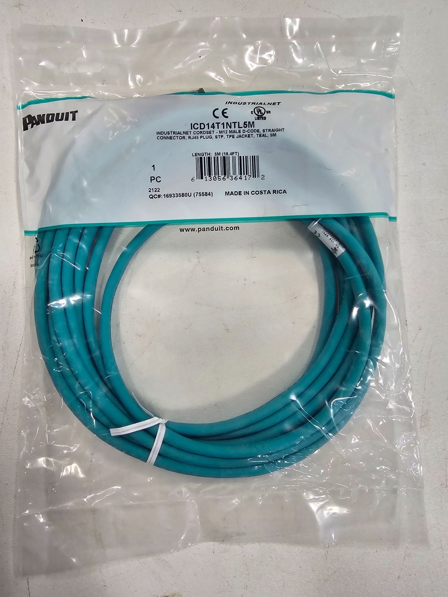 PANDUIT ICD14T1NTL5M INDUSTRIAL CORDSET NEW 0