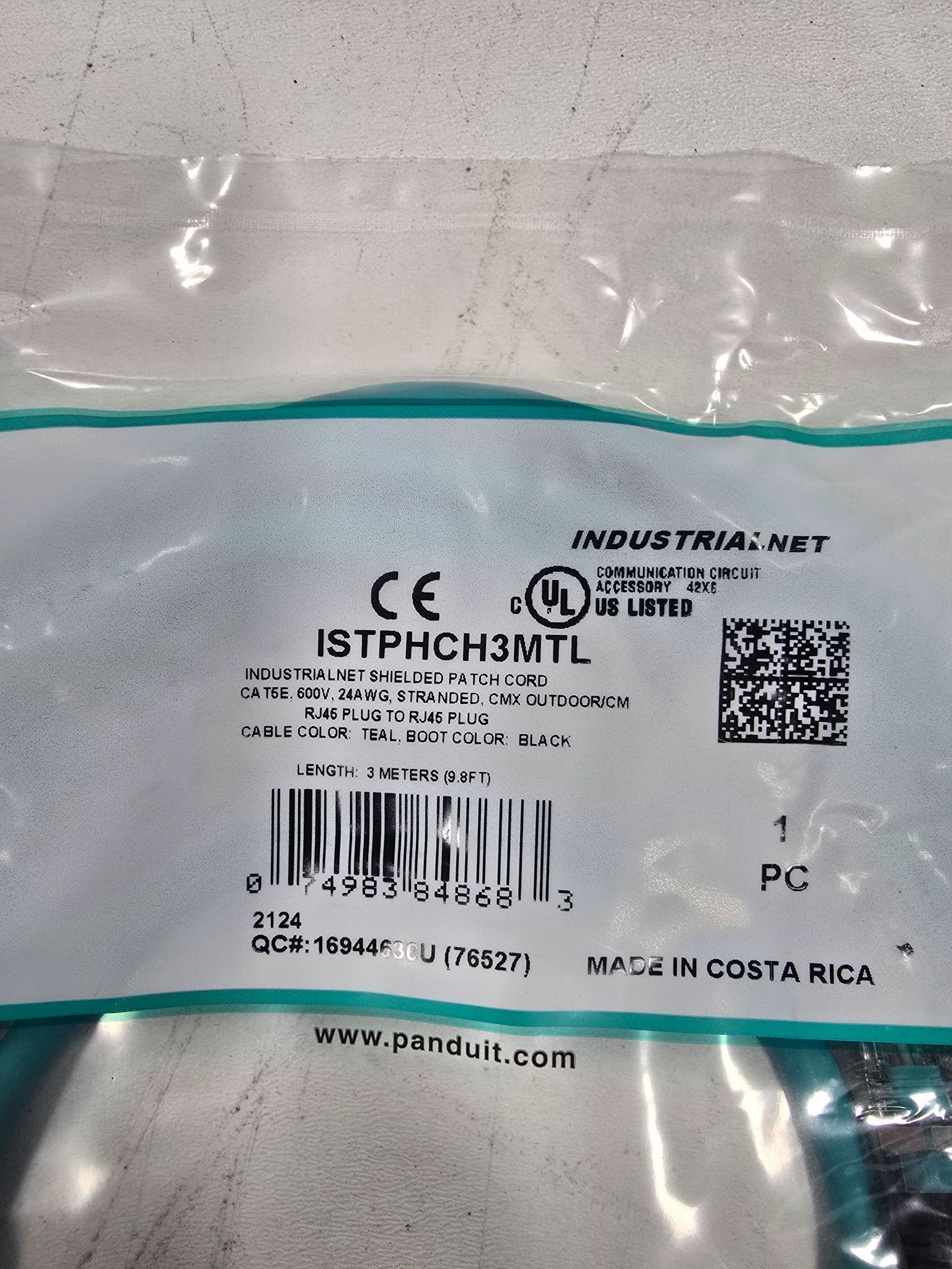 PANDUIT ISTPHCH3MTL ETHERNET CABLE NEW 1