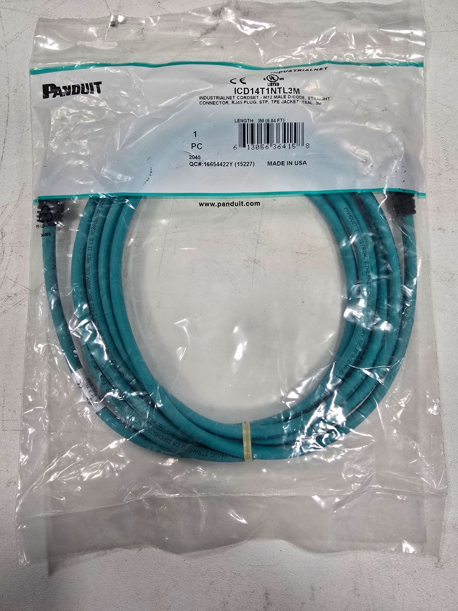 PANDUIT ICD14T1NTL3M ETHERNET CABLE NEW 0