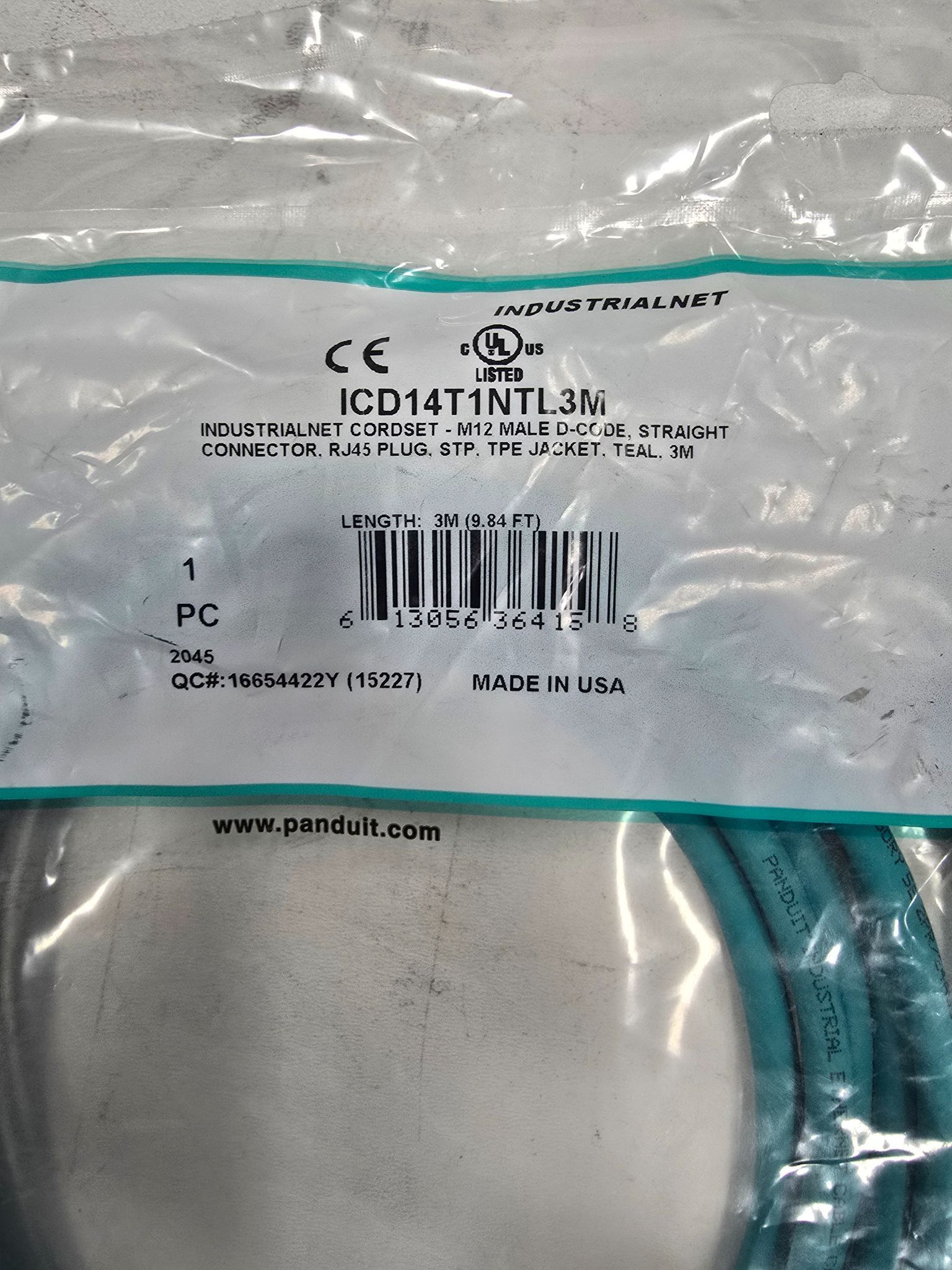 PANDUIT ICD14T1NTL3M ETHERNET CABLE NEW 1