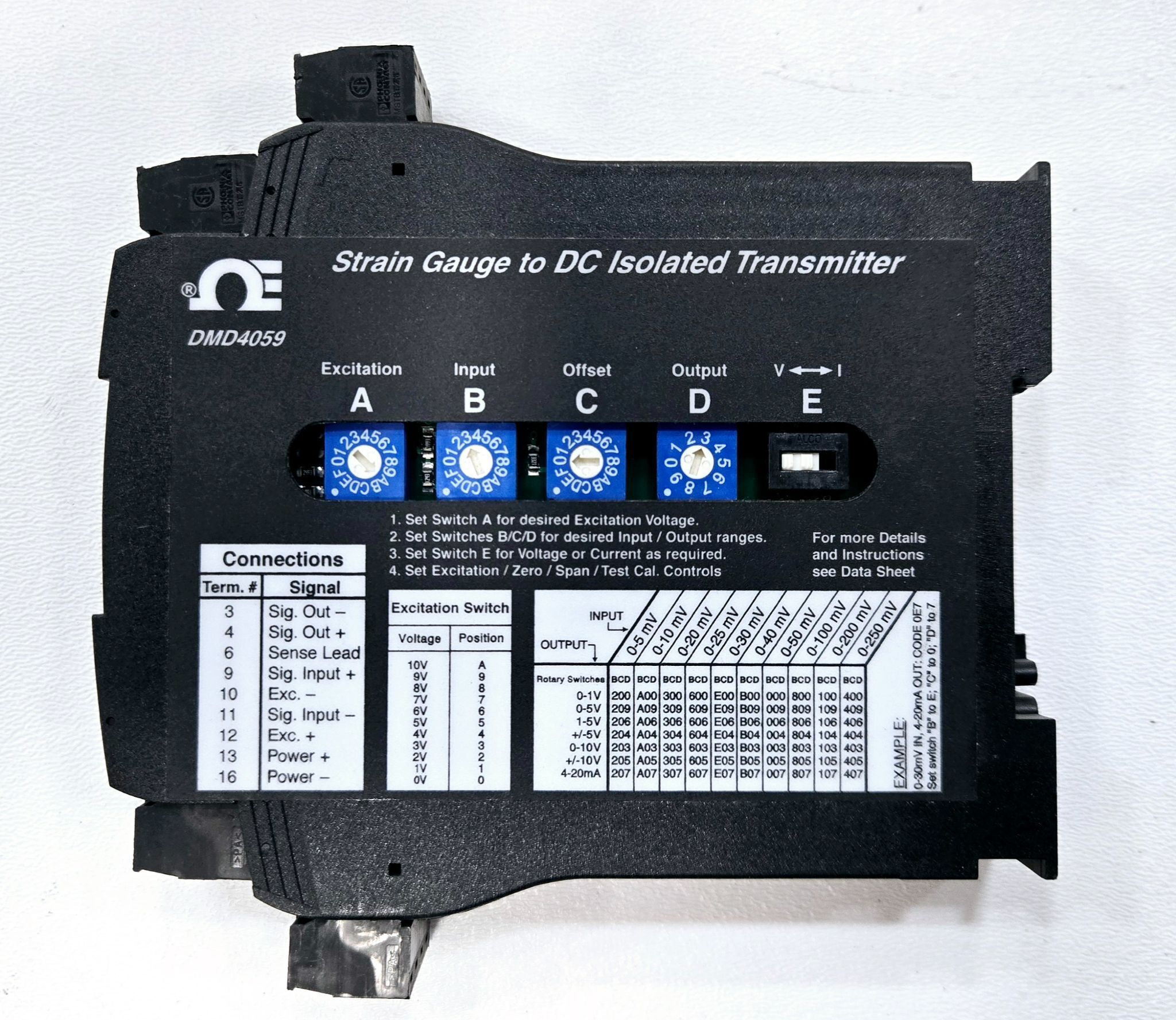 OMEGA ENGINEERING STRAIN GAGUE TO DC ISOLATED TRANSMITTER NO FRONT COVER USED 1