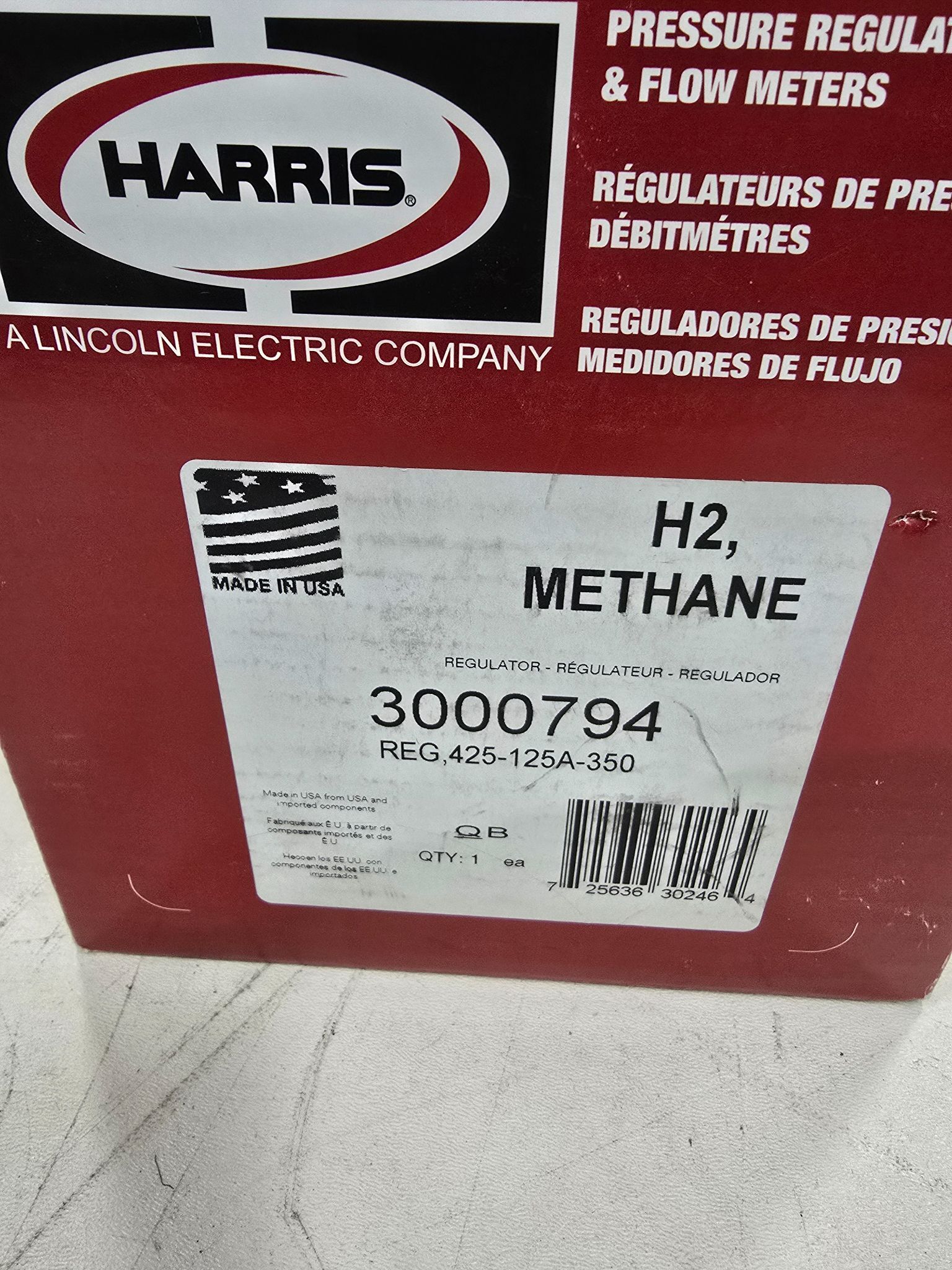 HARRIS 3000794 HYDROGEN METHANE REGULATOR NEW 1