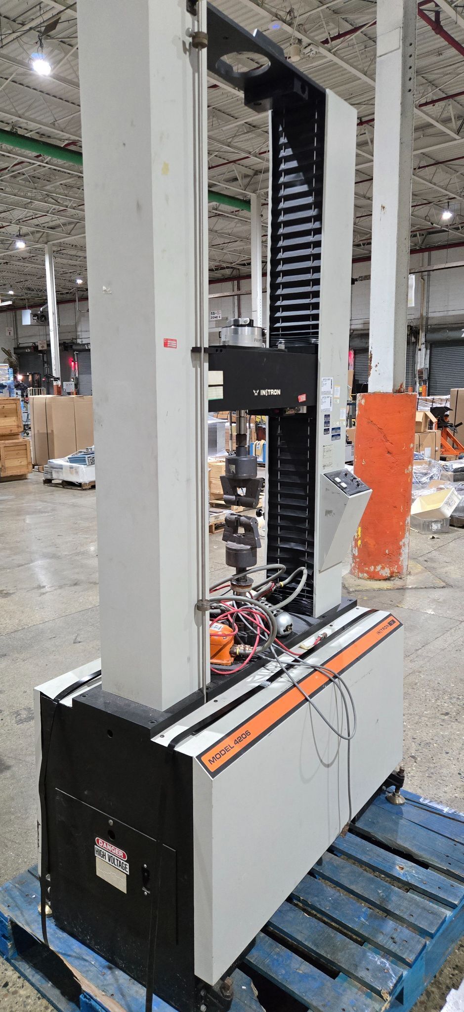 INSTRON 4206 TENSION AND COMPRESSION TESTING MACHINE USED 1