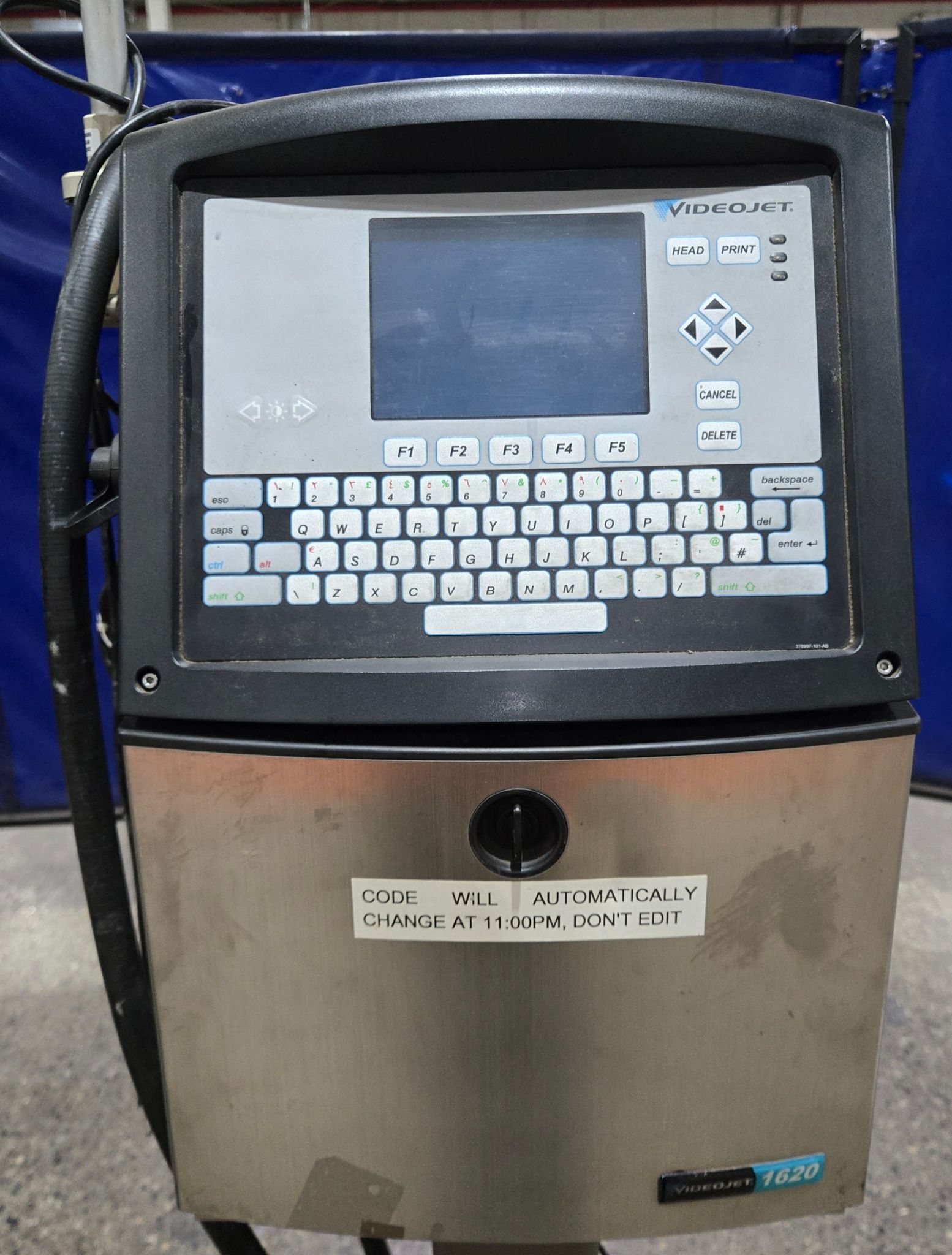 VIDEOJET 1620 CONTINUOUS INKJET PRINTER USED 4