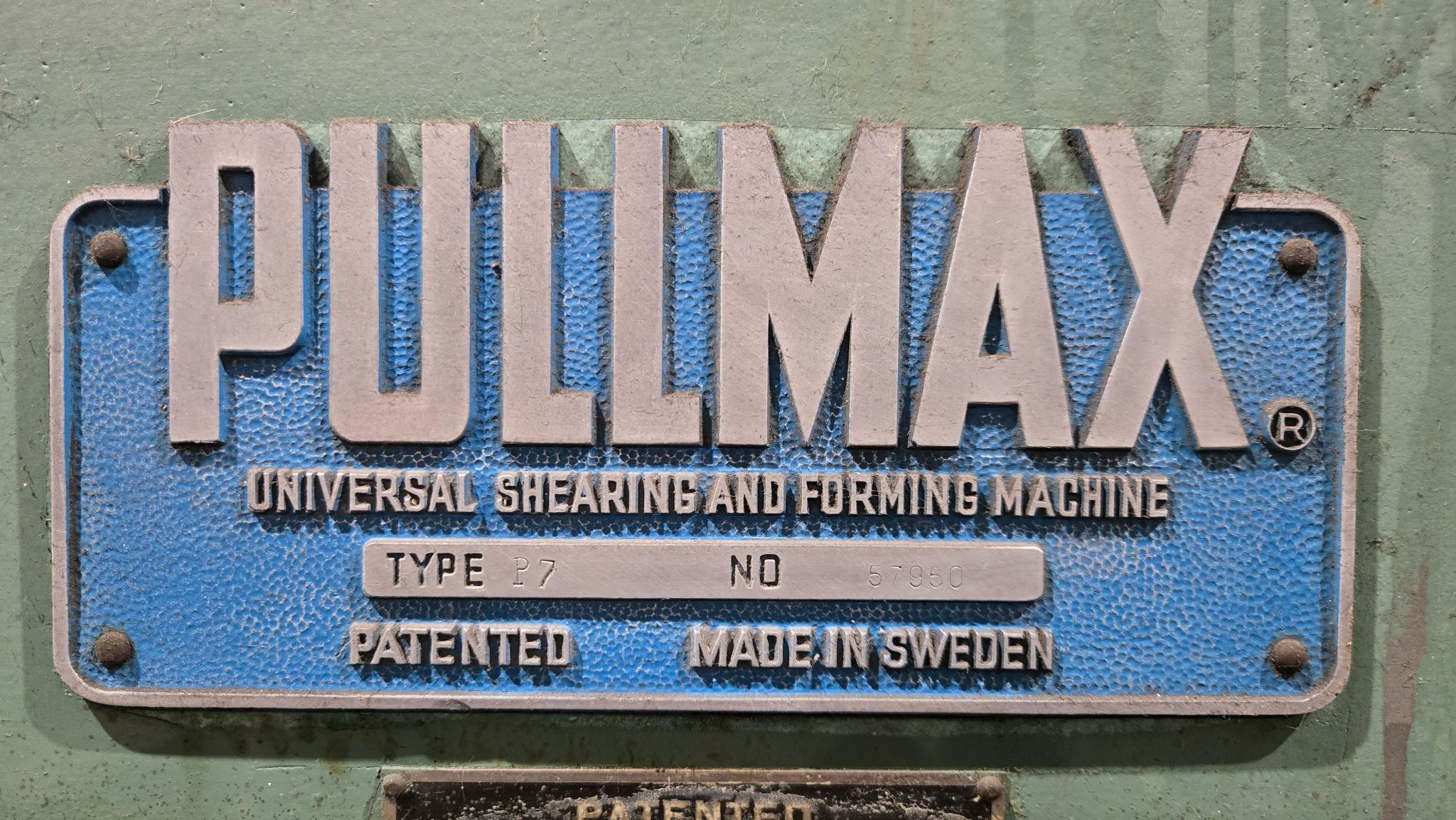 PULLMAX SHEAR P7 48" THROAT, 500 to 2000 SPM, 3/16" NIBBLING CAP, 230 USED 7