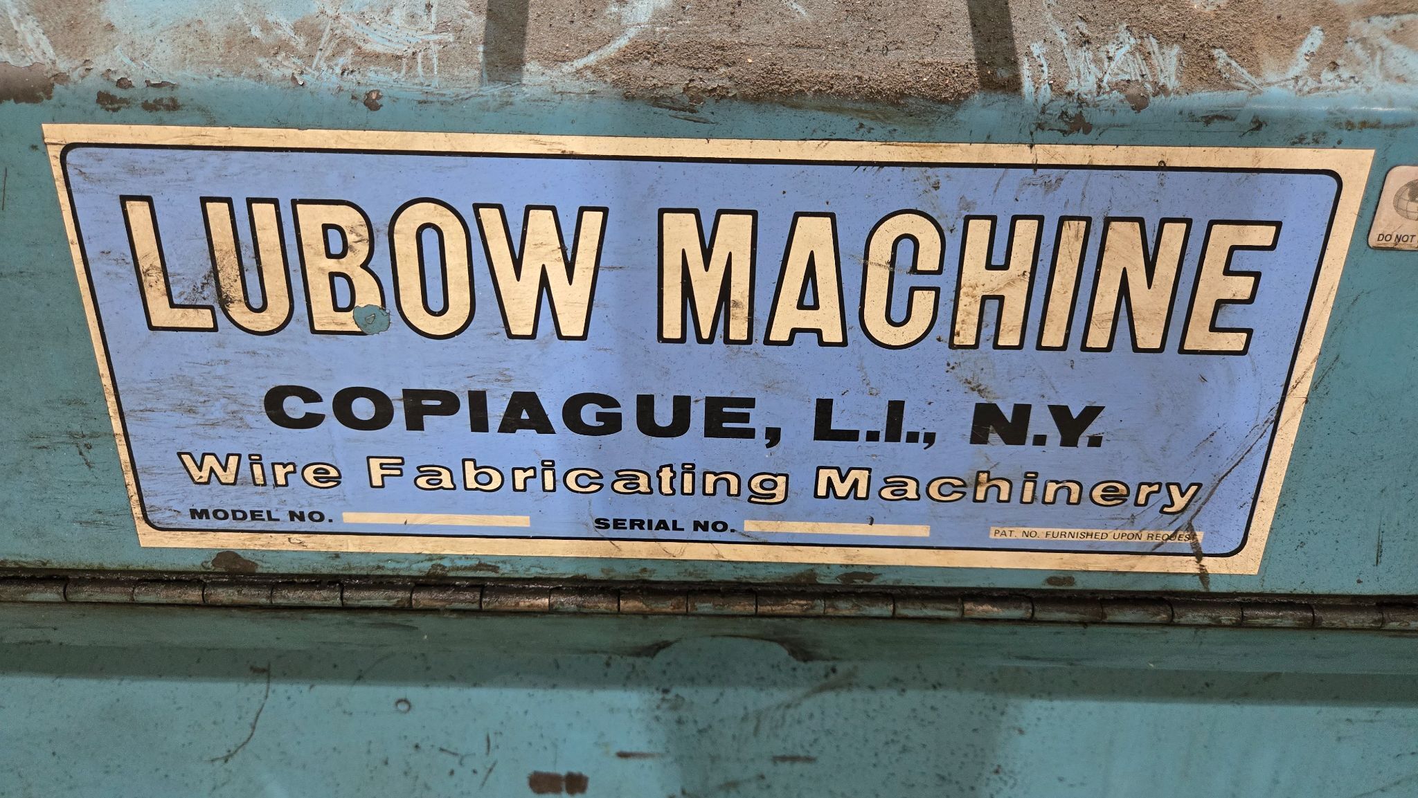 LUBOW WIRE STRAIGHTENER/CUTOFF MACHINE USED 9