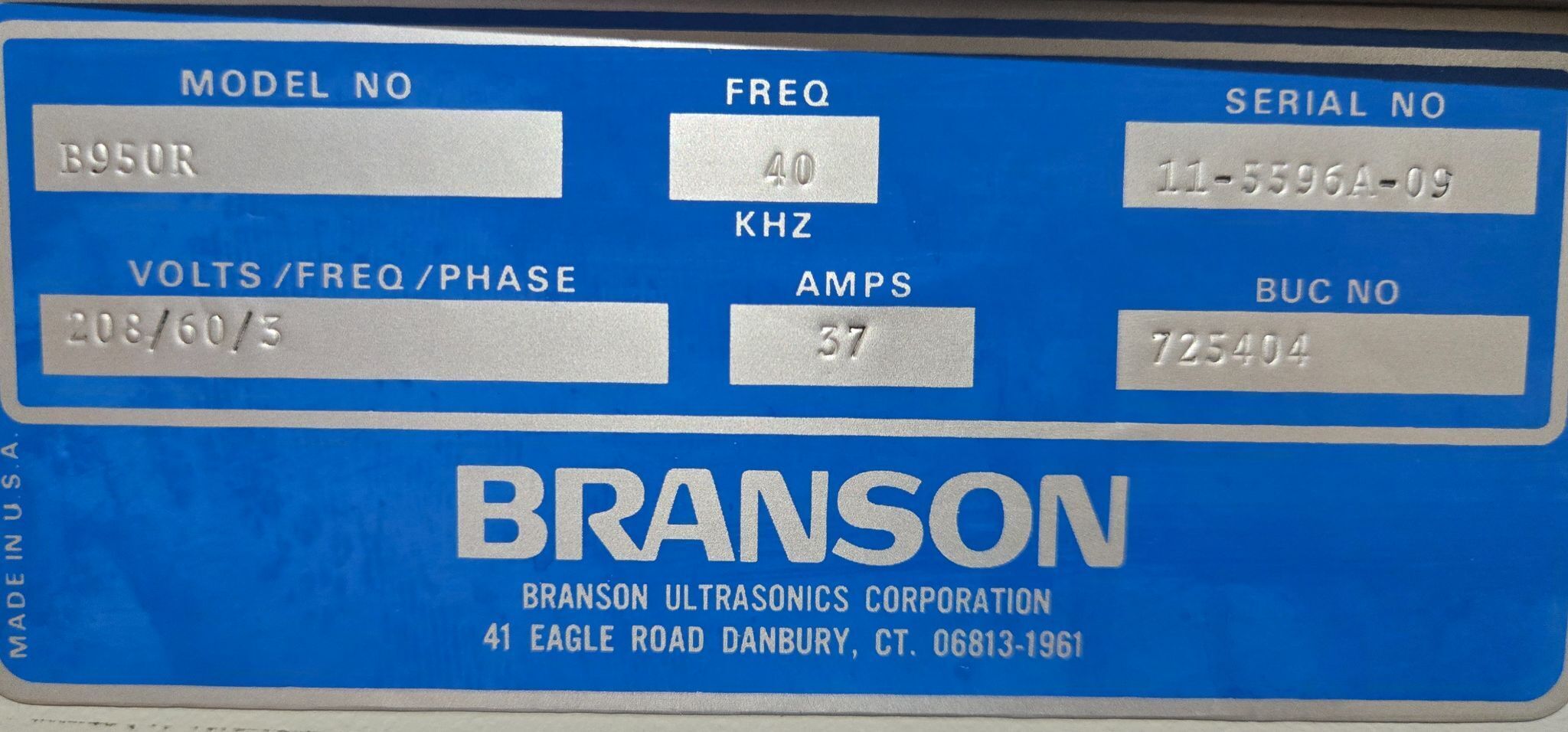 BRANSON B950R ULTRASONIC VAPOR DEGREASER USED 7