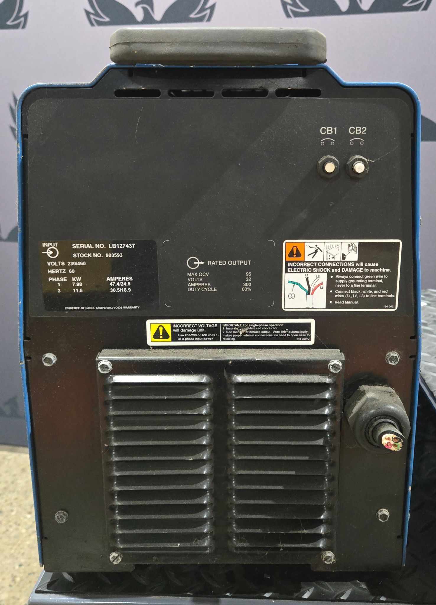 MILLER INVISION 354MP DC INVERTER ARC WELDER USED 4