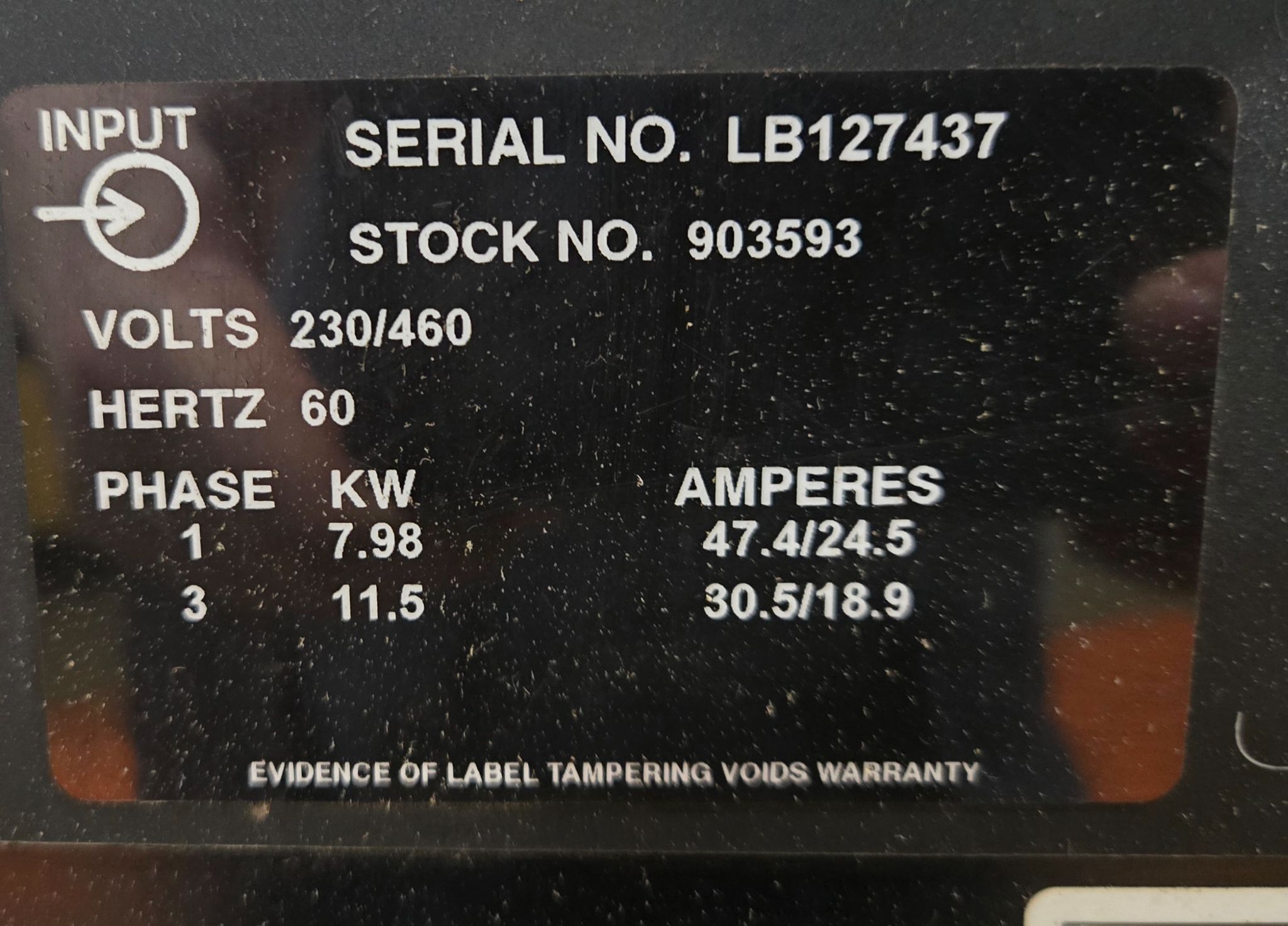 MILLER INVISION 354MP DC INVERTER ARC WELDER USED 5