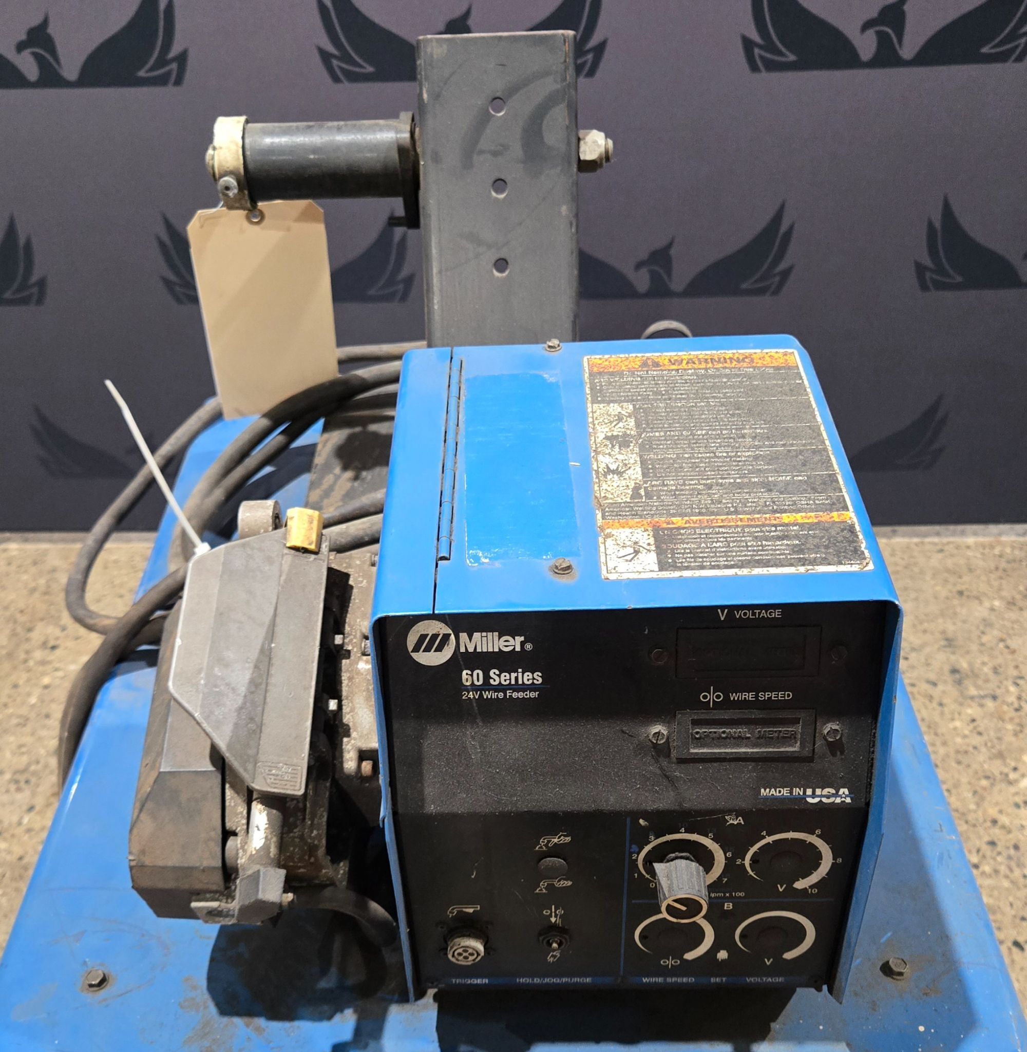 MILLER CP-302 MIG WELDER WITH MILLER 60 SERIES WIRE FEEDER USED 6
