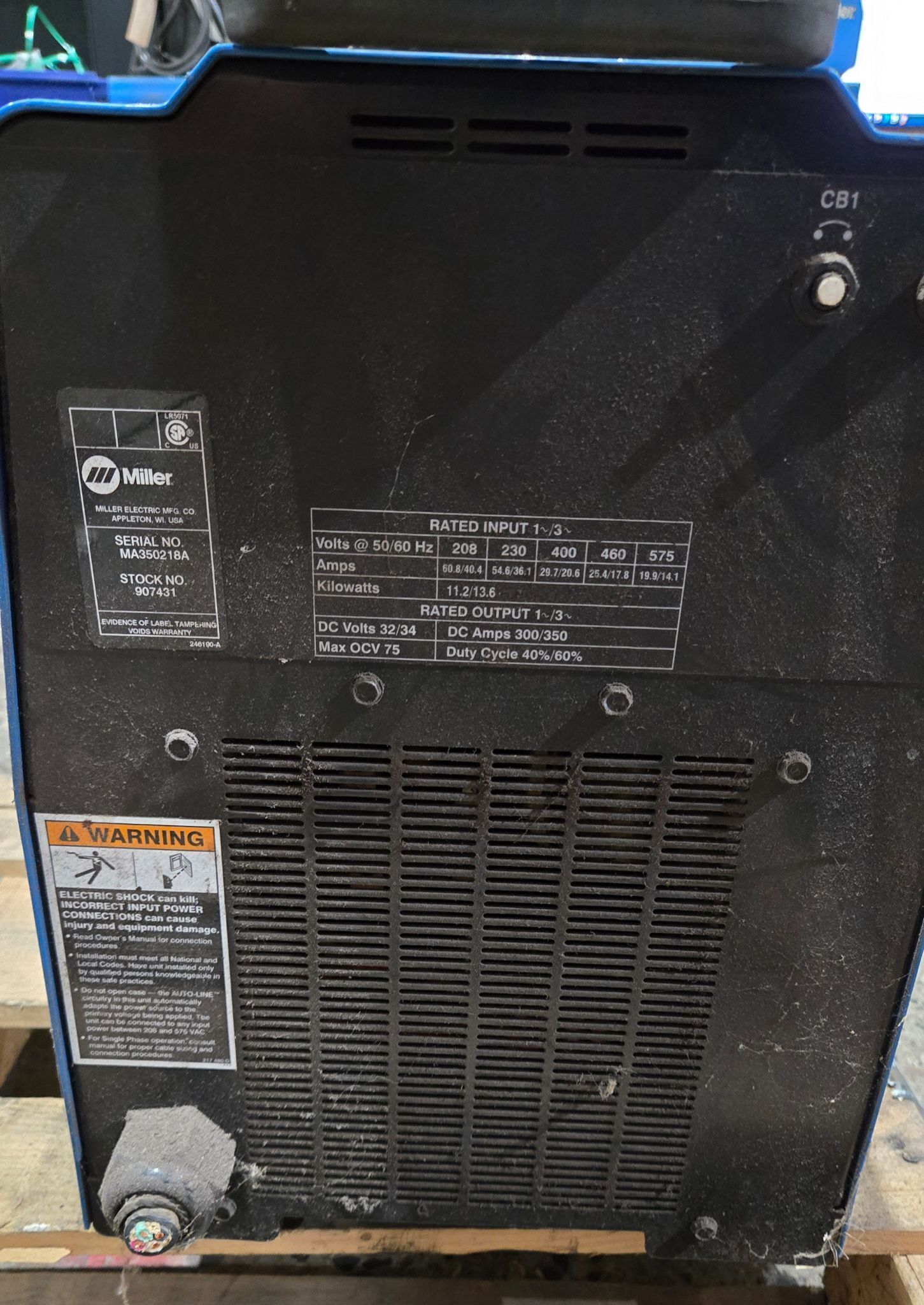 MILLER INVISION 352 MPA MIG WELDER USED 3