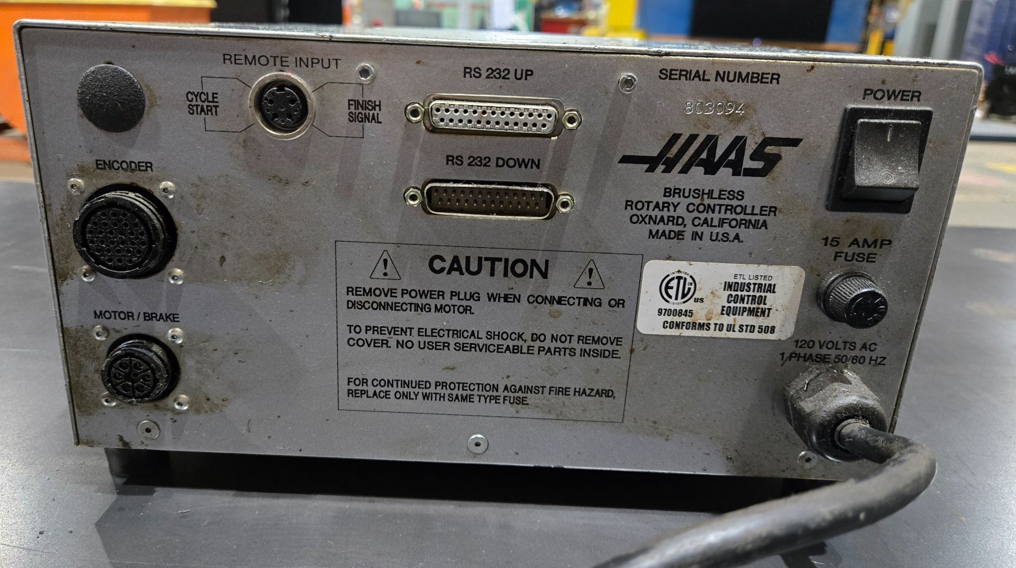 HAAS ROTARY BRUSHLESS CONTROLLER USED 3