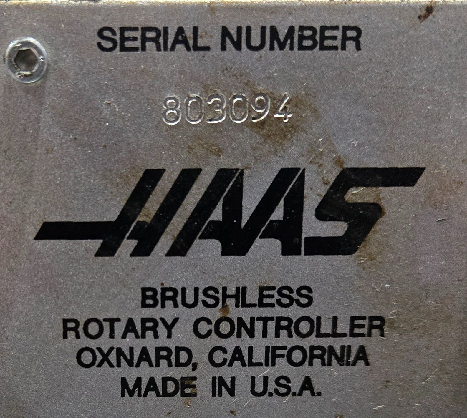 HAAS ROTARY BRUSHLESS CONTROLLER USED 4