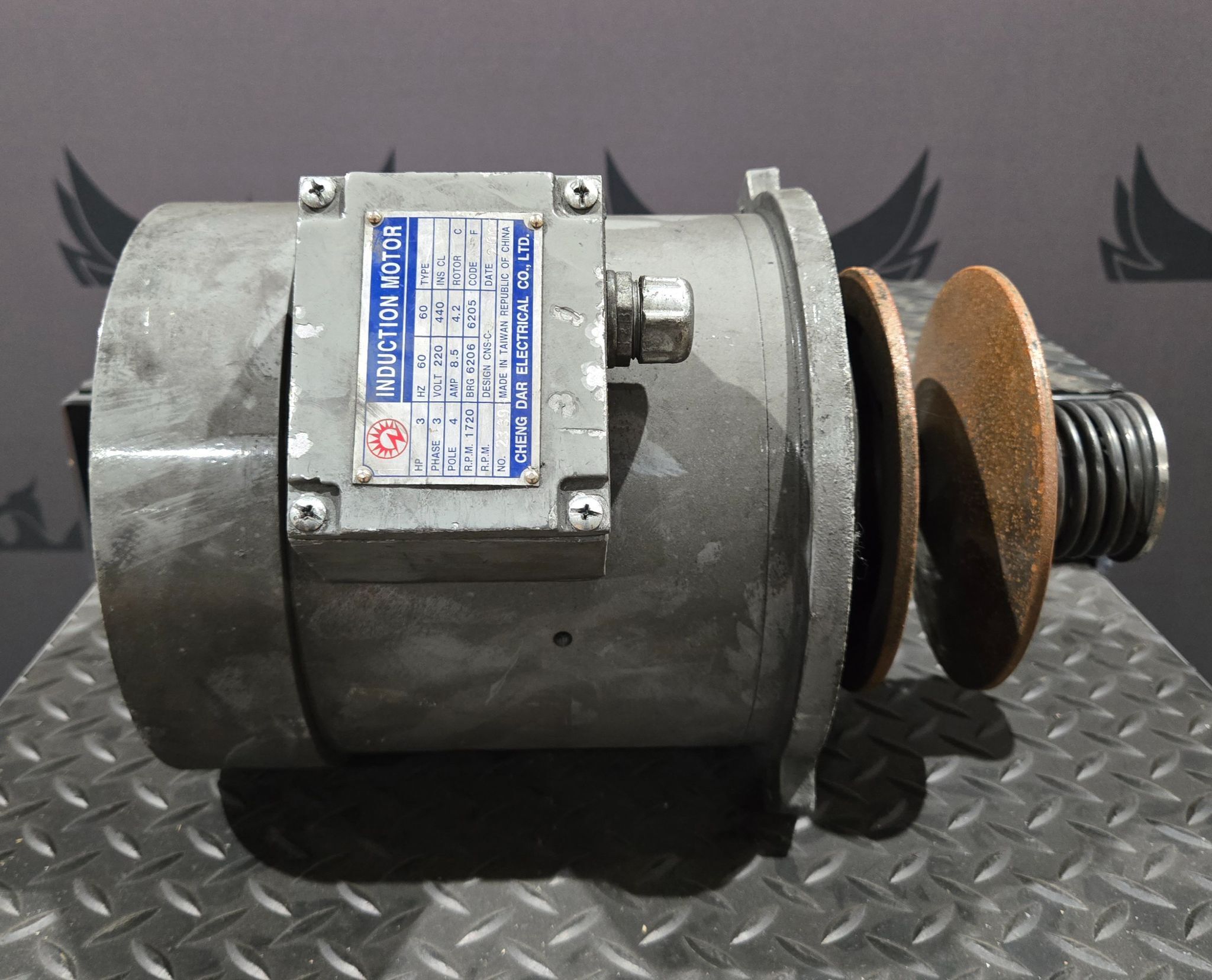 CHENG DAR ELECTRICAL 23399 3HP 1720RPM INDUCTION MOTOR 0