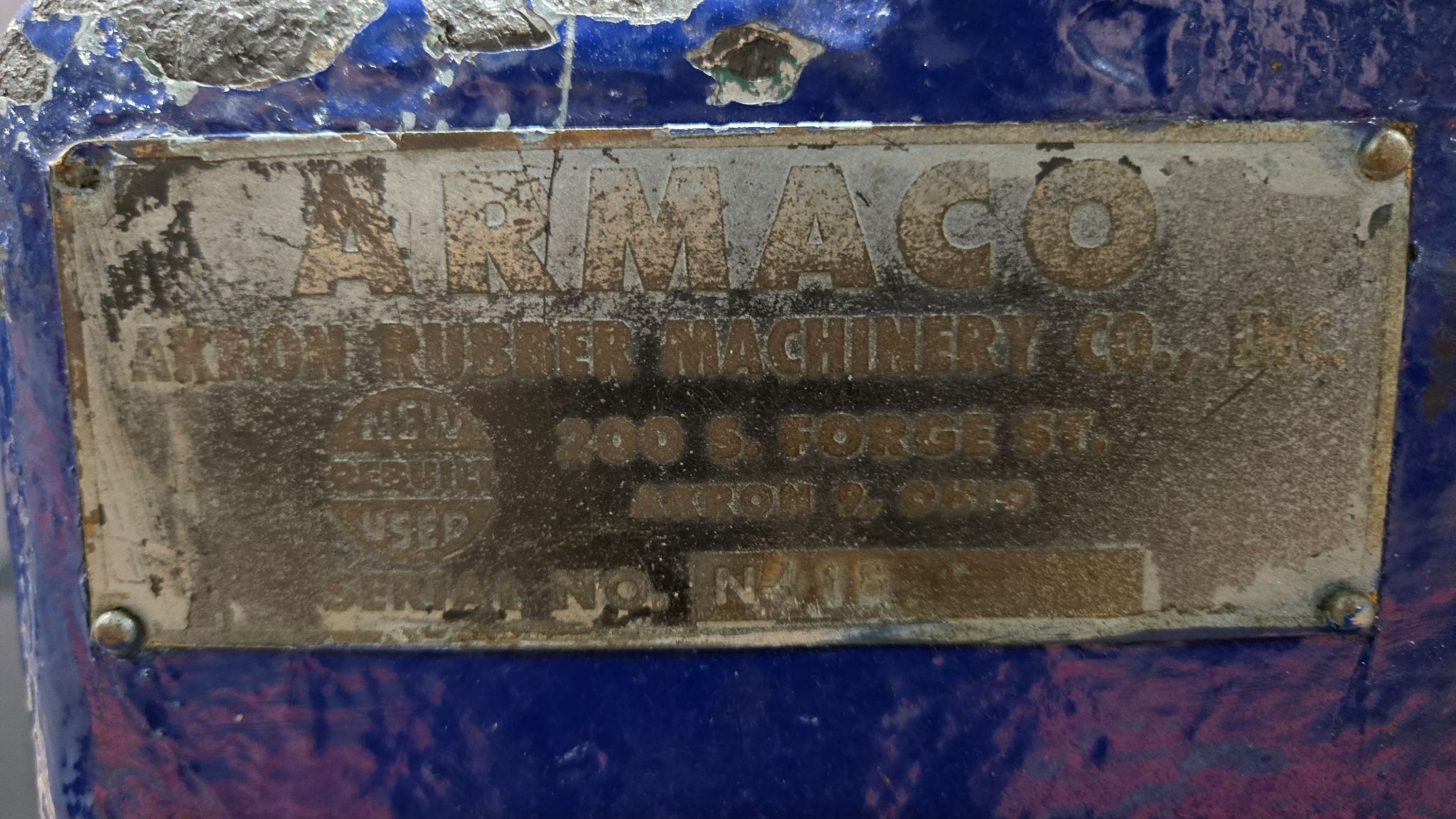 ARMACO Rubber Roll Mill USED 10