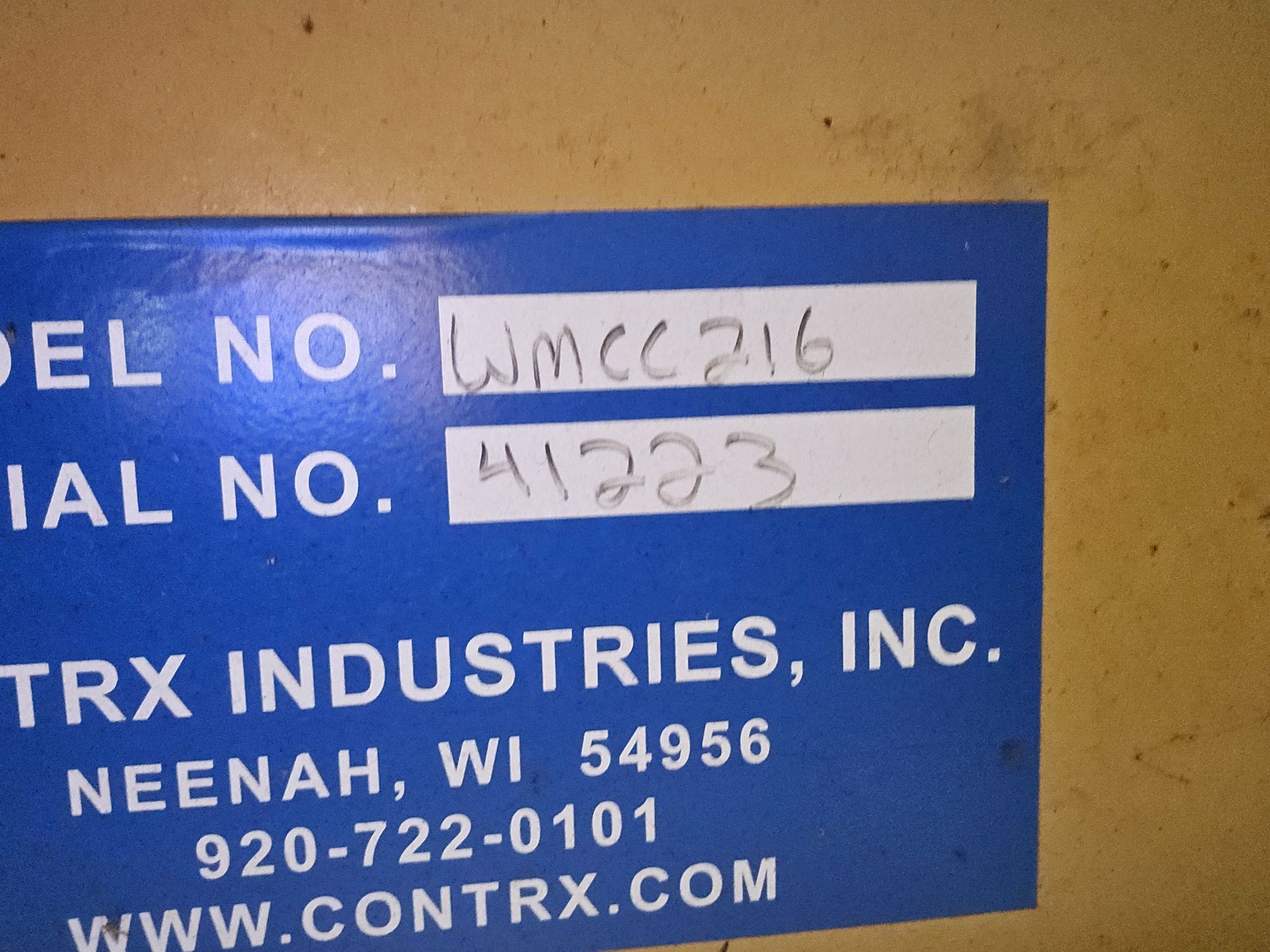 CONTRX INDUSTRIES WMCC216 WALL MOUNTED JIB CRANE USED 7