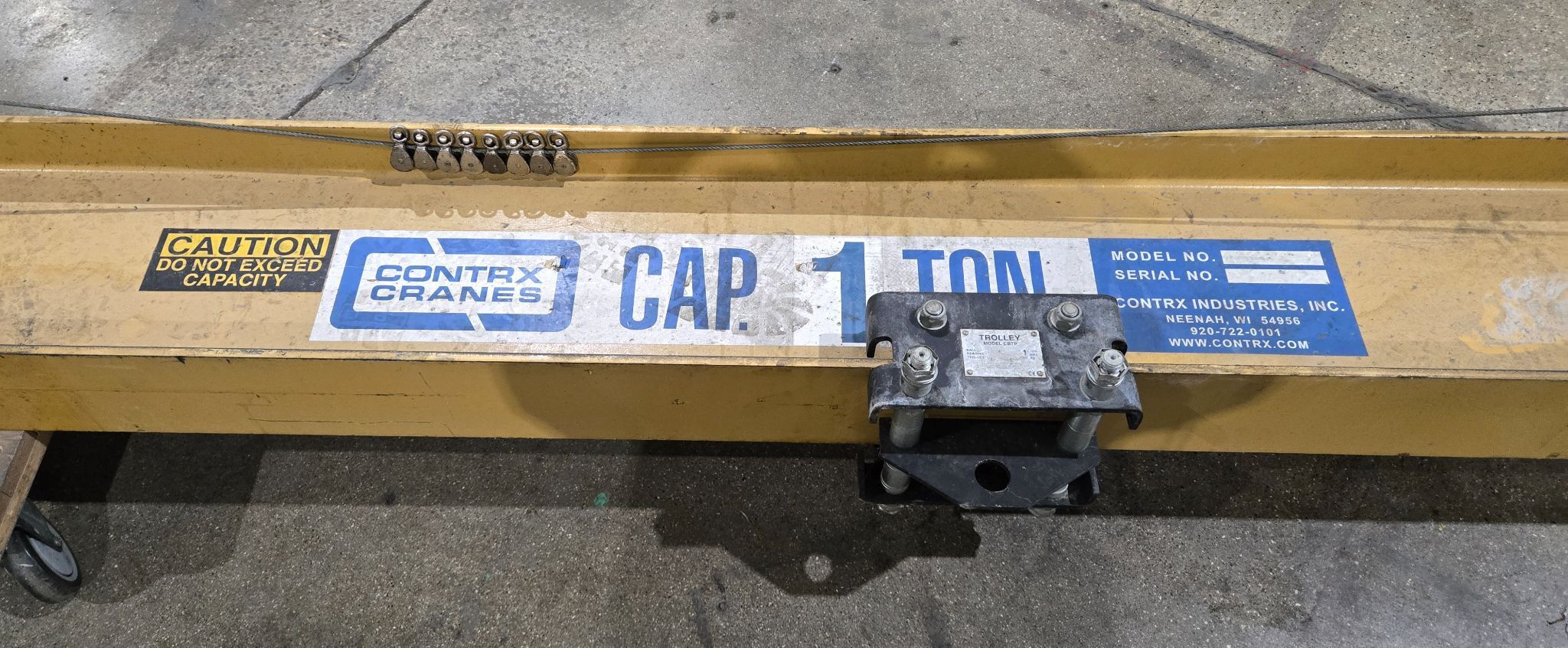 CONTRX INDUSTRIES WMCC216 WALL MOUNTED JIB CRANE USED 6