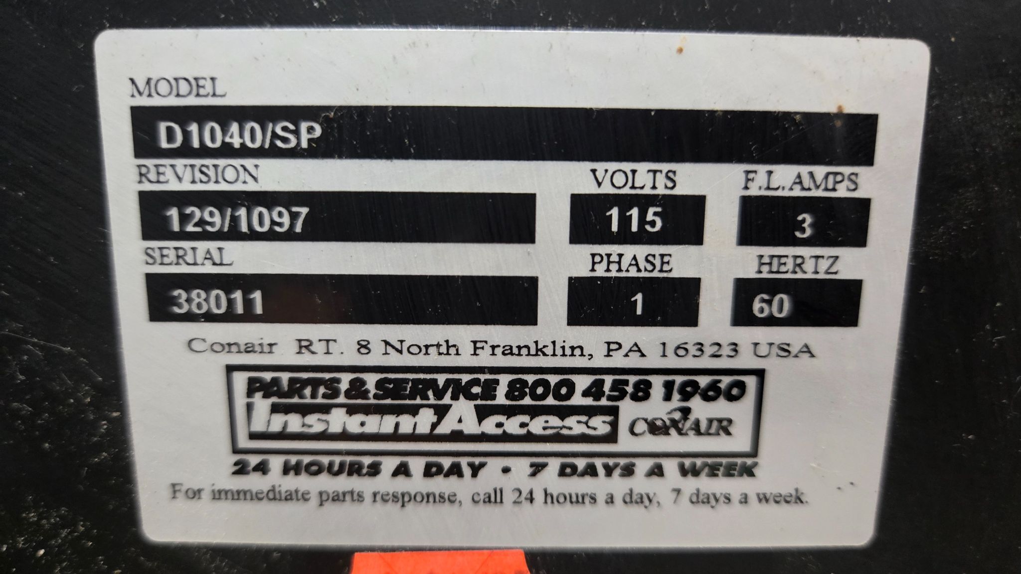 CONAIR D1040/SP Sentral Loader Control / I/O Station USED 6