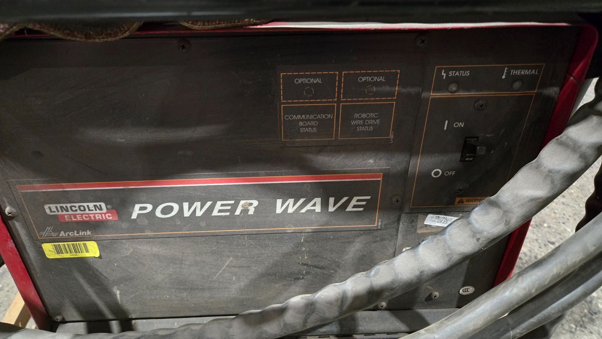 Lincoln Electric PowerWave 455M w/ Controls, Wire Feeder and Cooler USED 1