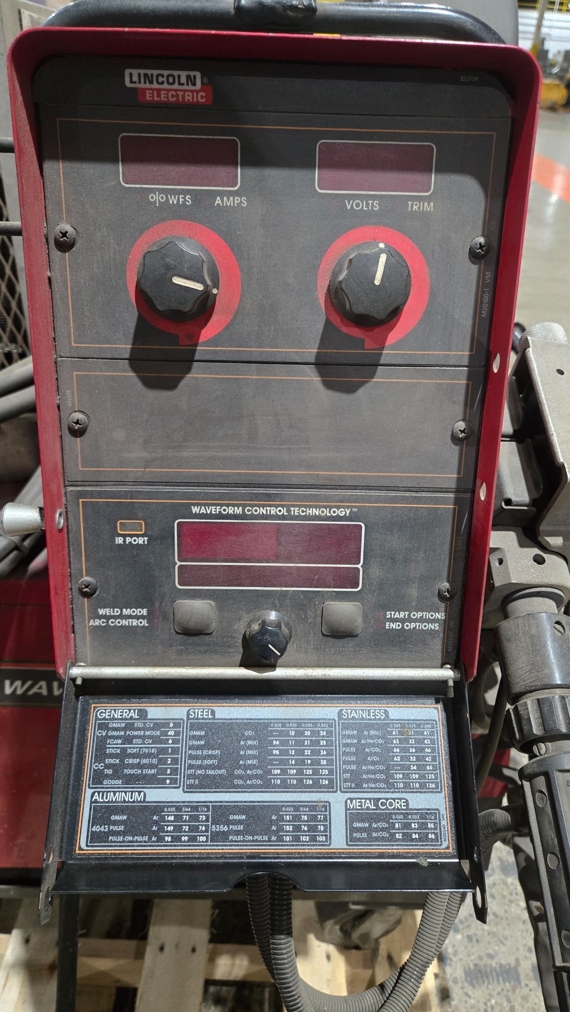 Lincoln Electric PowerWave 455M w/ Controls, Wire Feeder and Cooler USED 8