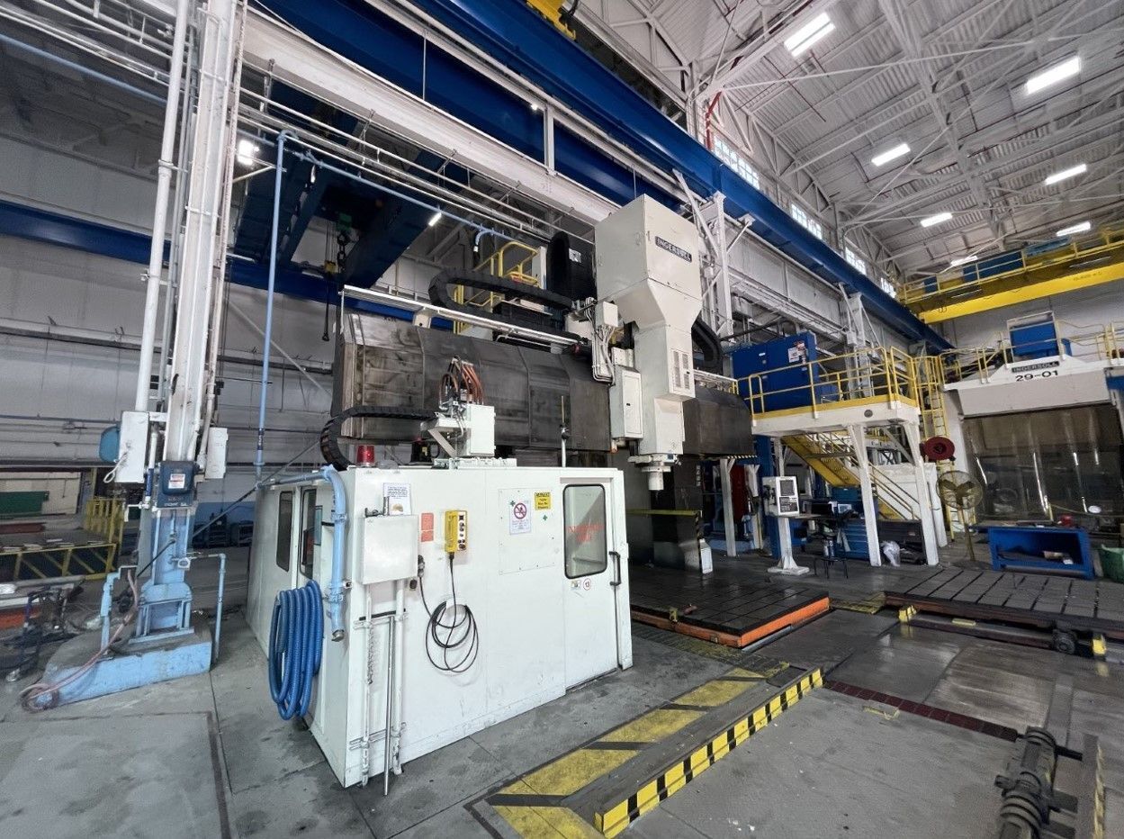 Ingersoll MasterMill 5-Axis CNC Bridge Mill, X-196" w/Pallet Shuttle USED 2