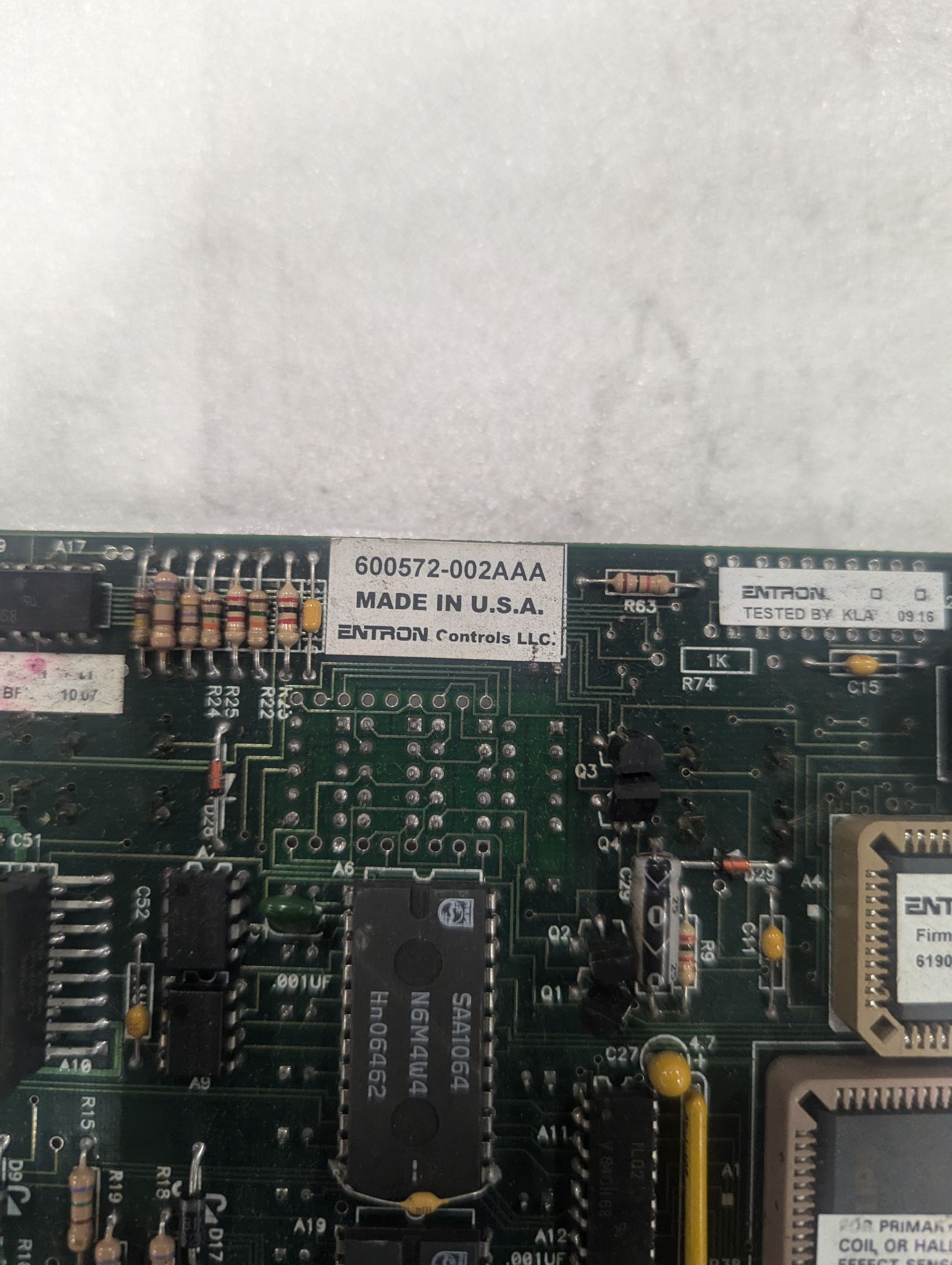 ENTRON 600572-002AAA PLC Display Control Board USED 1
