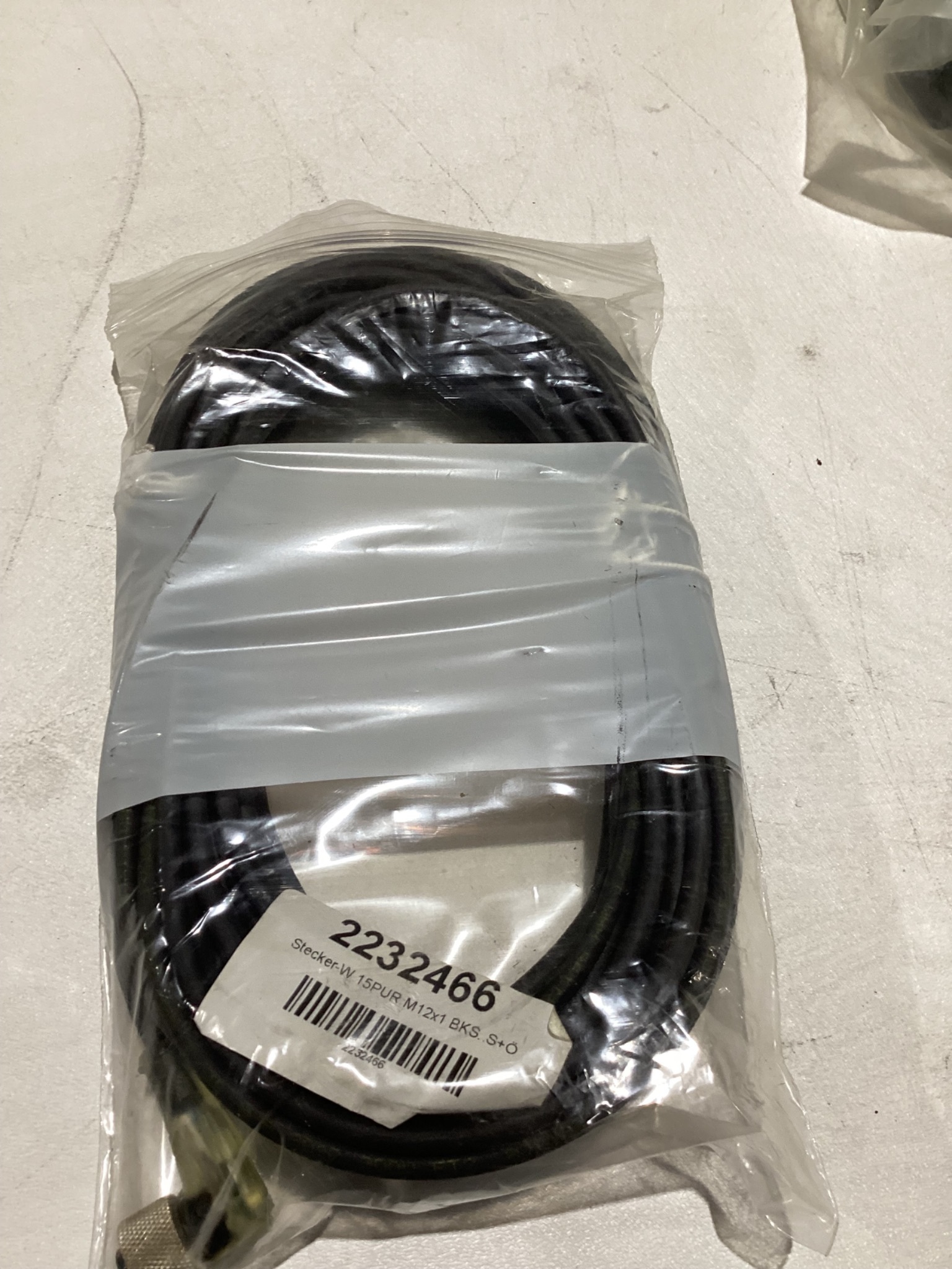 STECKER CABLE W 15PUR M12X1 BKS NEW 0