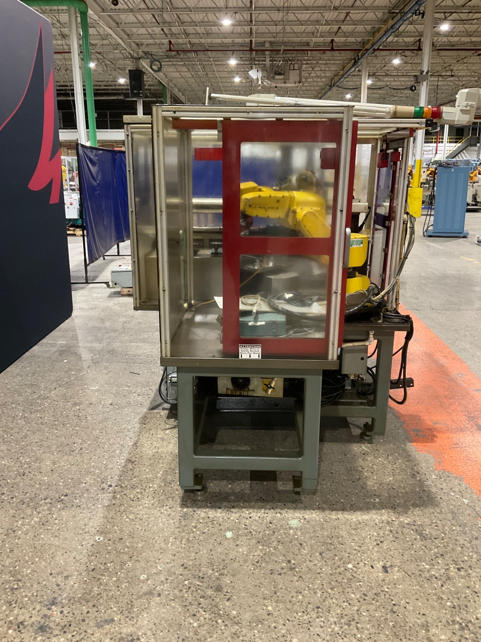ROBOTIC WASH CELL WITH FANUC LR MATE 200IB/ RJ3ib MATE CONTROLLER 5