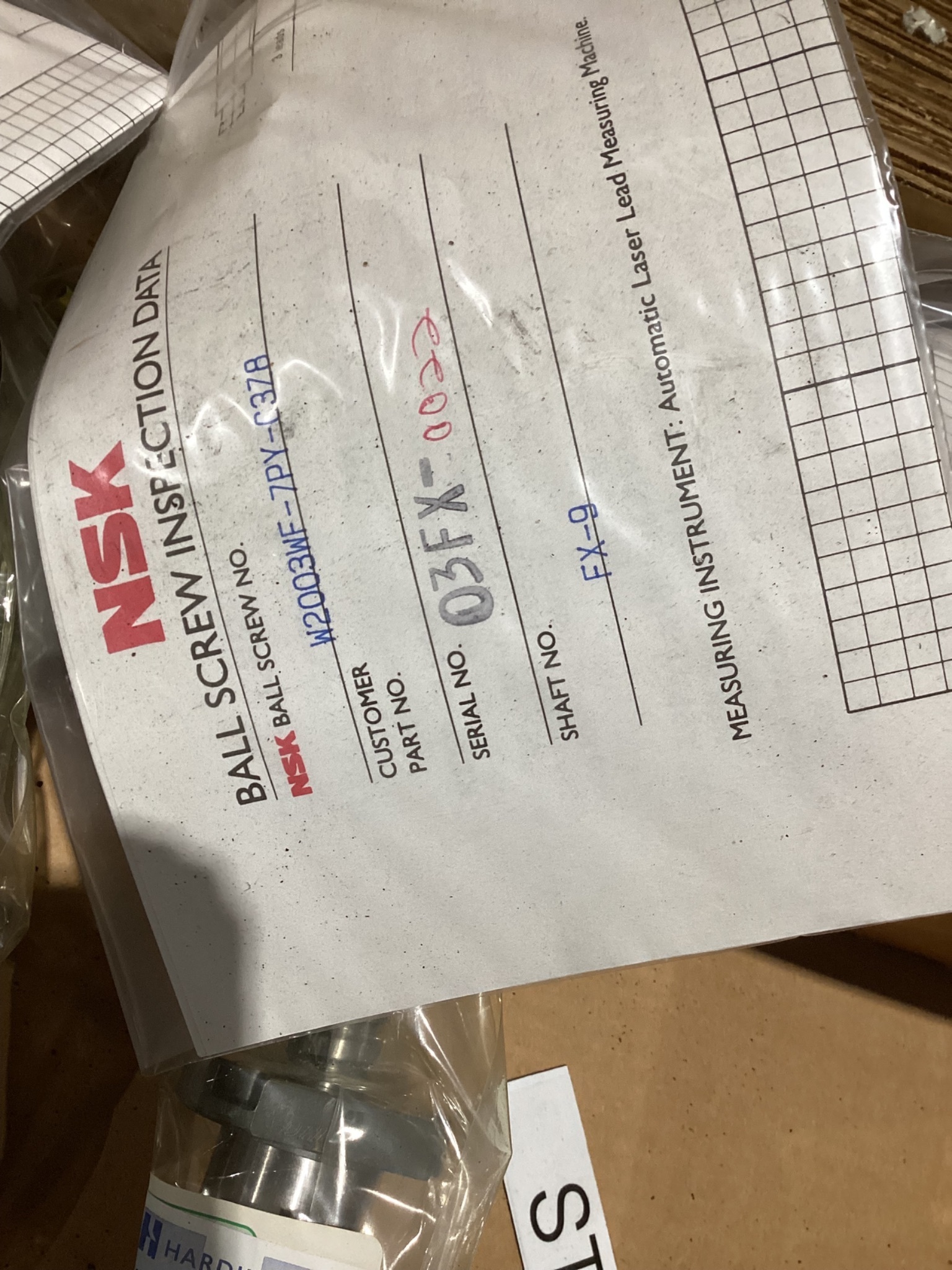 NSK BALL SCREWS W2003WF-7PY-C3Z8 NEW 3