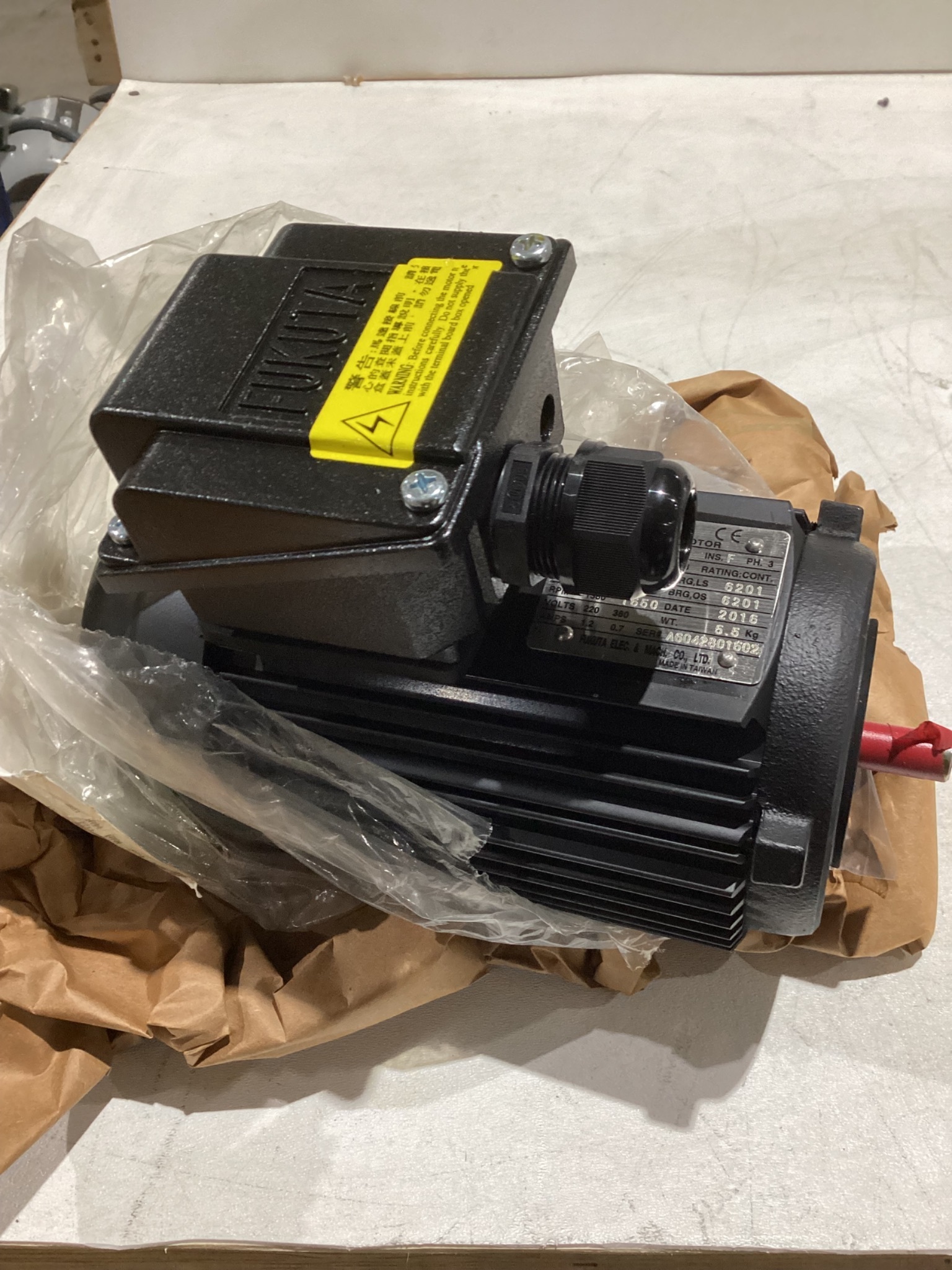 FUKUTA INDUCTION MOTOR AMVB 3PH 4 POLE 1/4 HP NEW 0