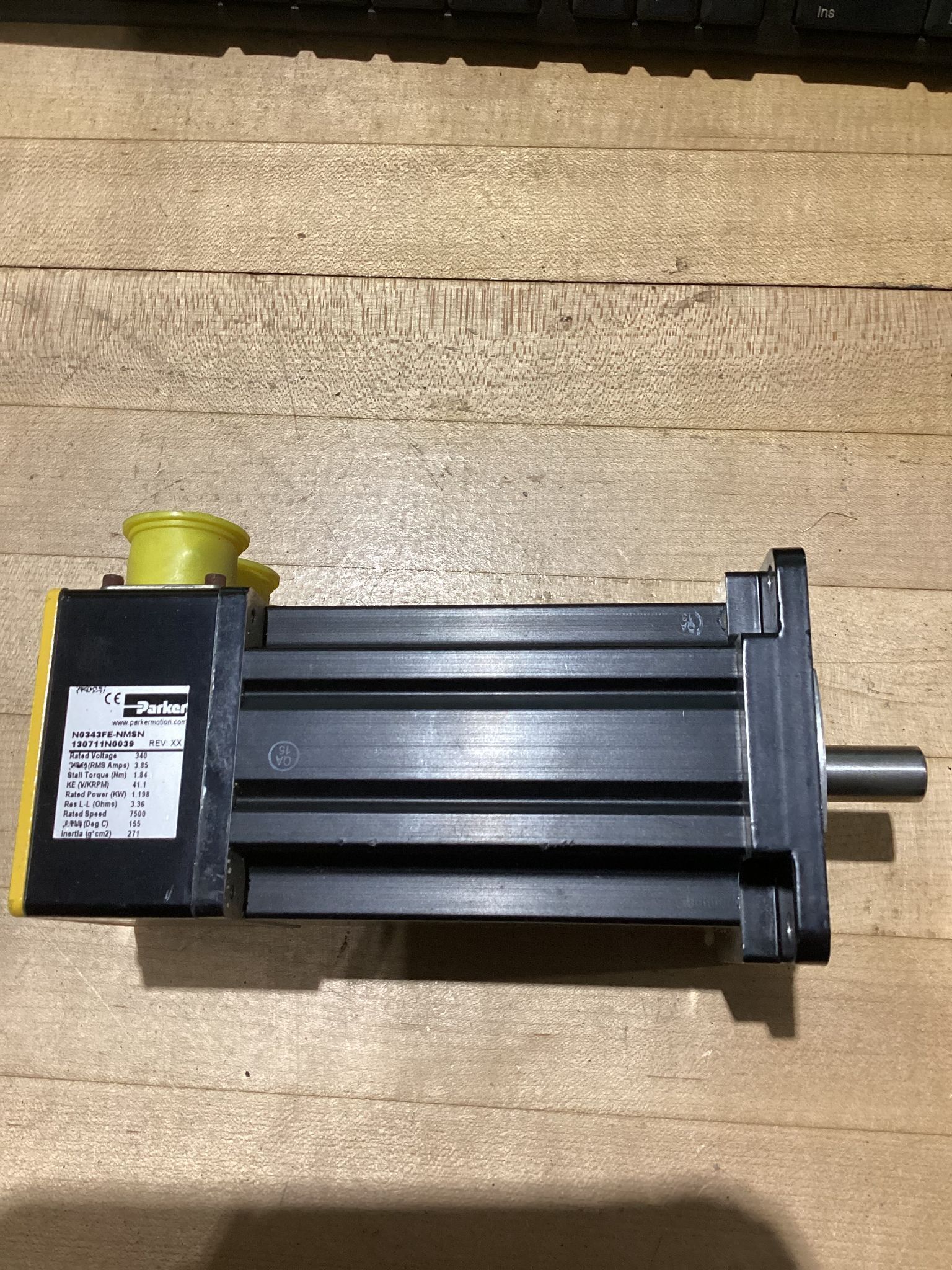 PARKER N0343FE-NMSN Servo Motor USED 1