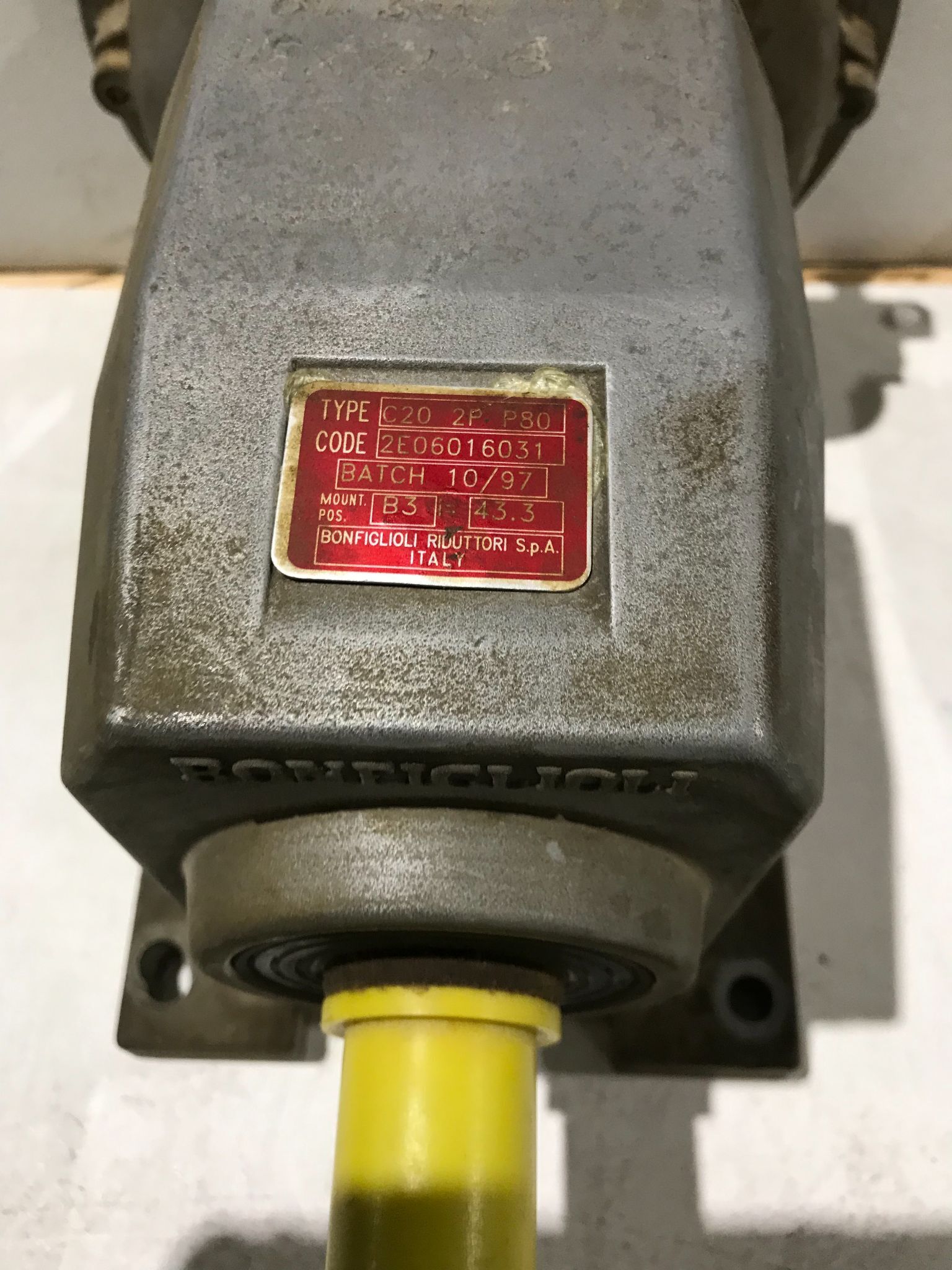 BONFIGIOLI GEARBOX C202PP80 USED 3