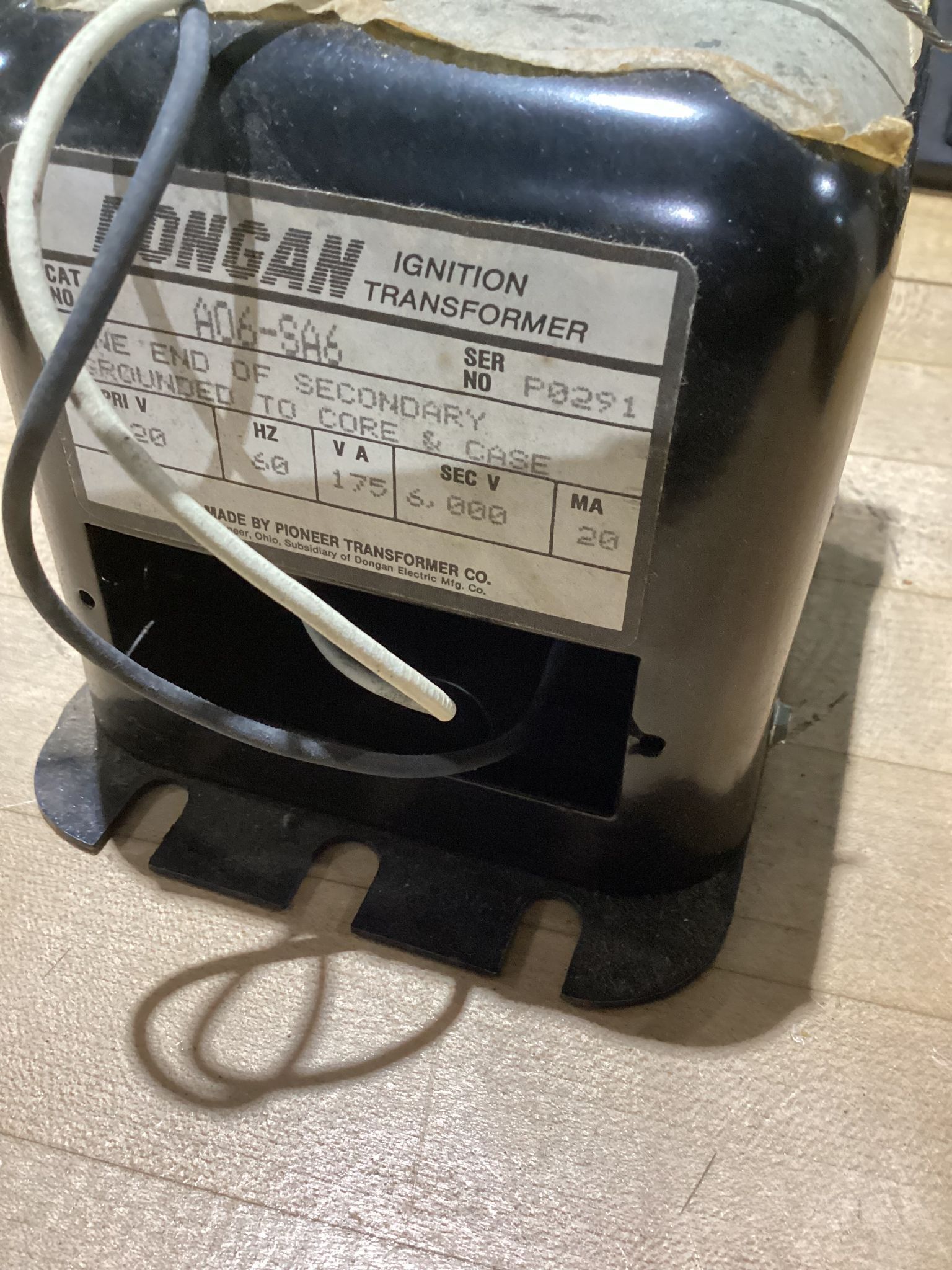 DONGAN A06-SA6 Ignition Transformer USED 2