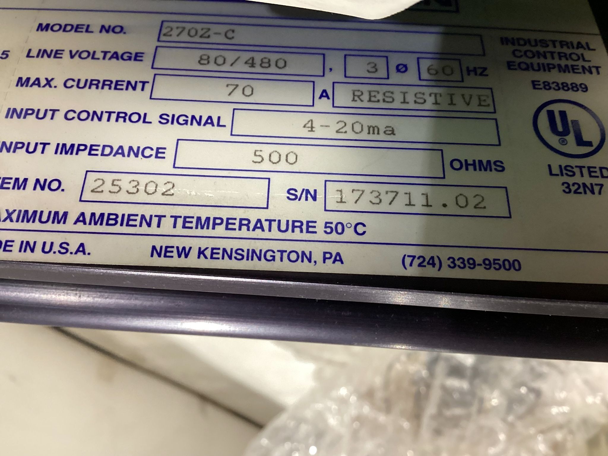 HALMAR ROBICON 270Z-C Power Controller USED 2