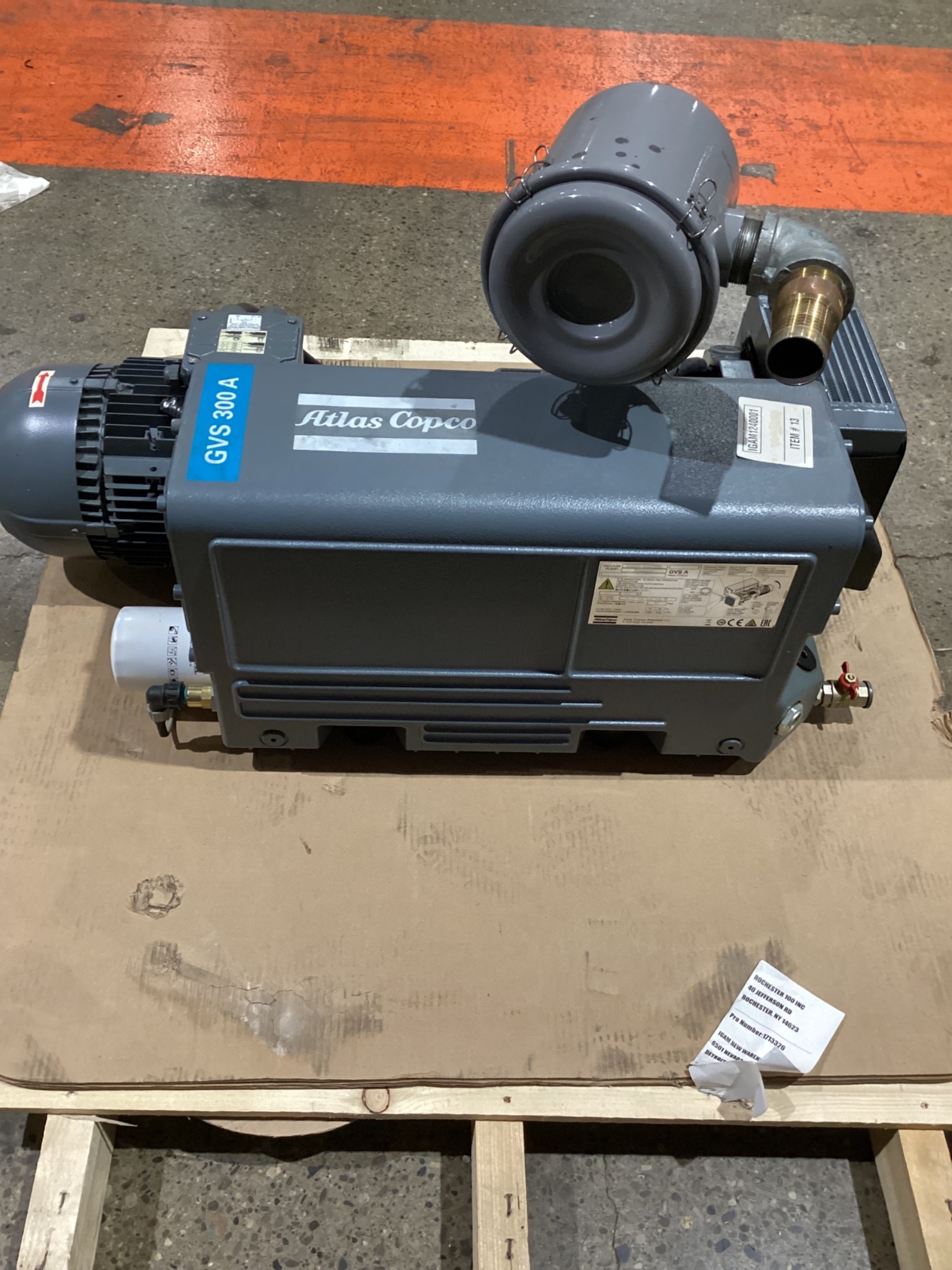 ATLAS COPCO GVS300A-3002615031 VACUUM PUMP WITH MOTOR USED, 2021 3