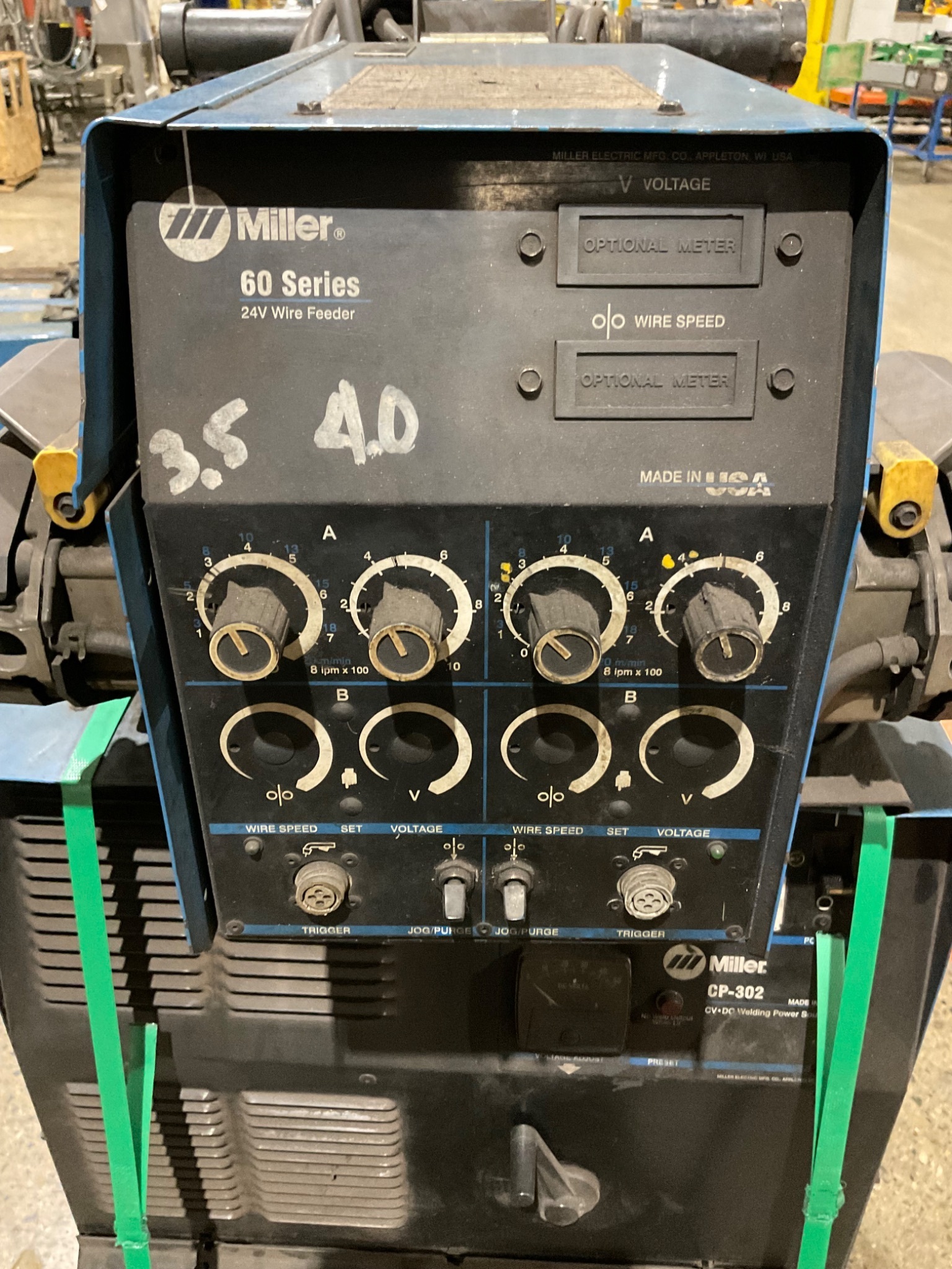 MILLER CP-302 WELDER W 60SERIES WIRE FEEDER USED 5