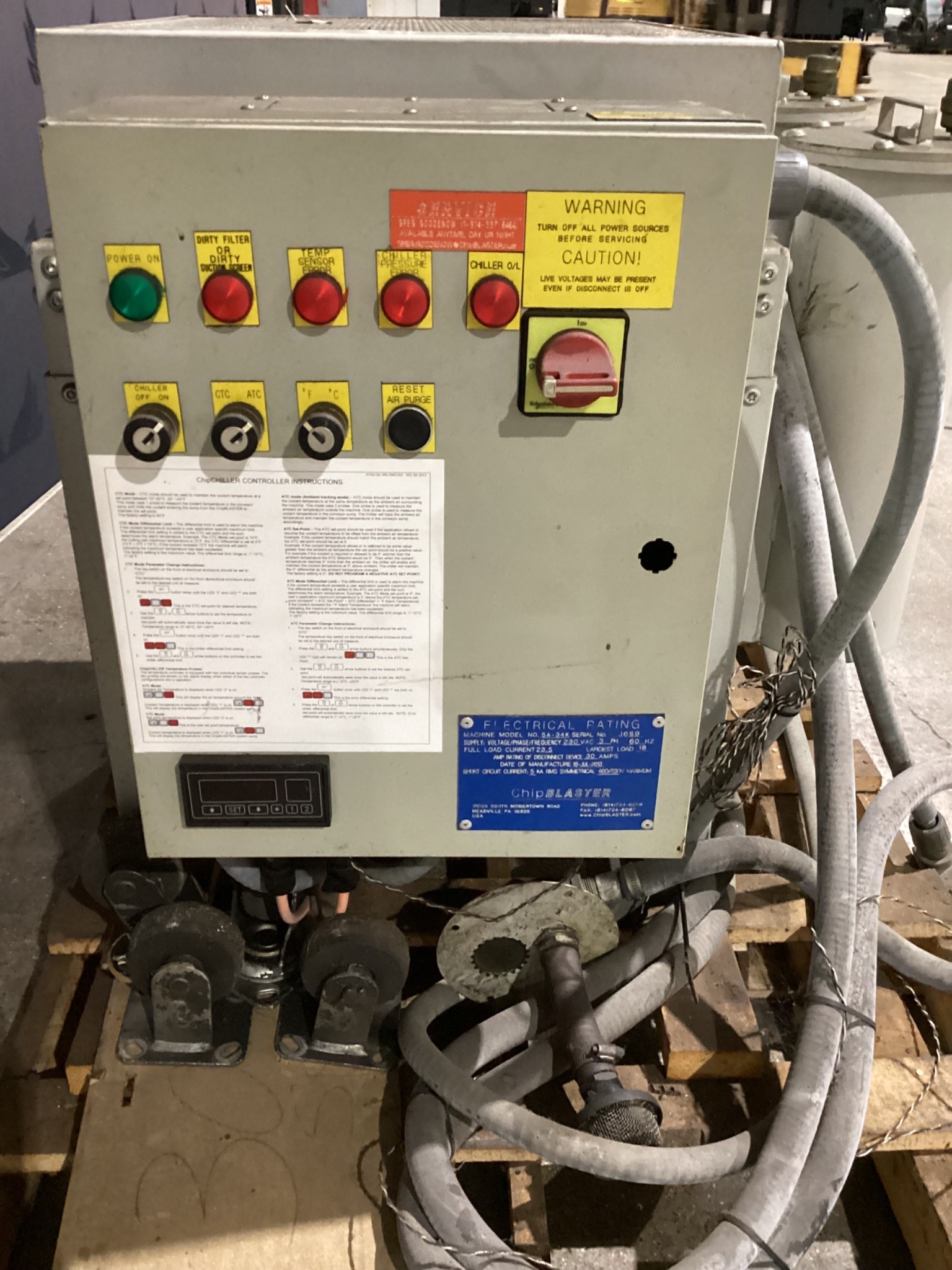 CHIPBLASTER SA-34K Chiller System USED 5