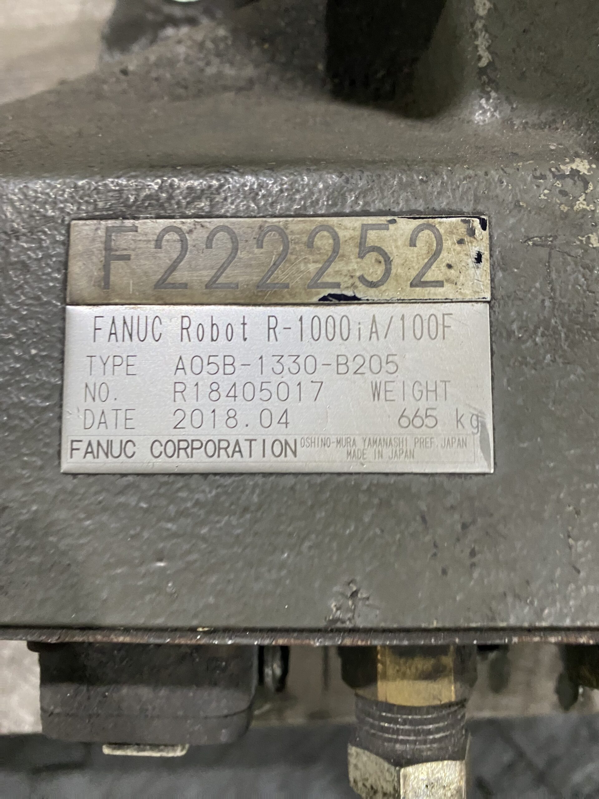 FANUC ROBOT R-1000iA/100F w/ R-30iB Controls USED 4