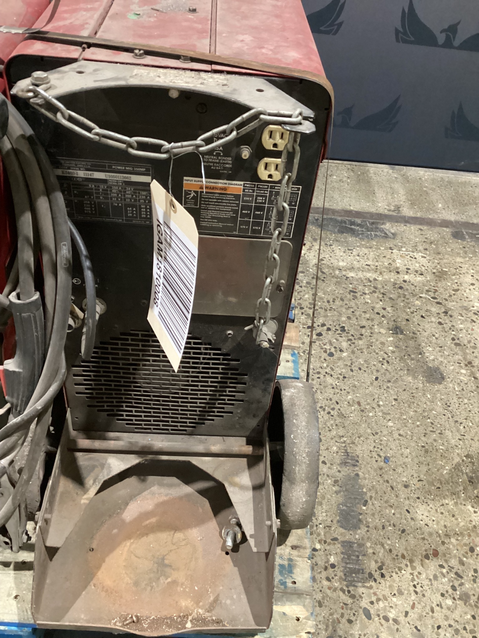LINCOLN ELECTRIC POWER MIG 350MP WELDER USED 1