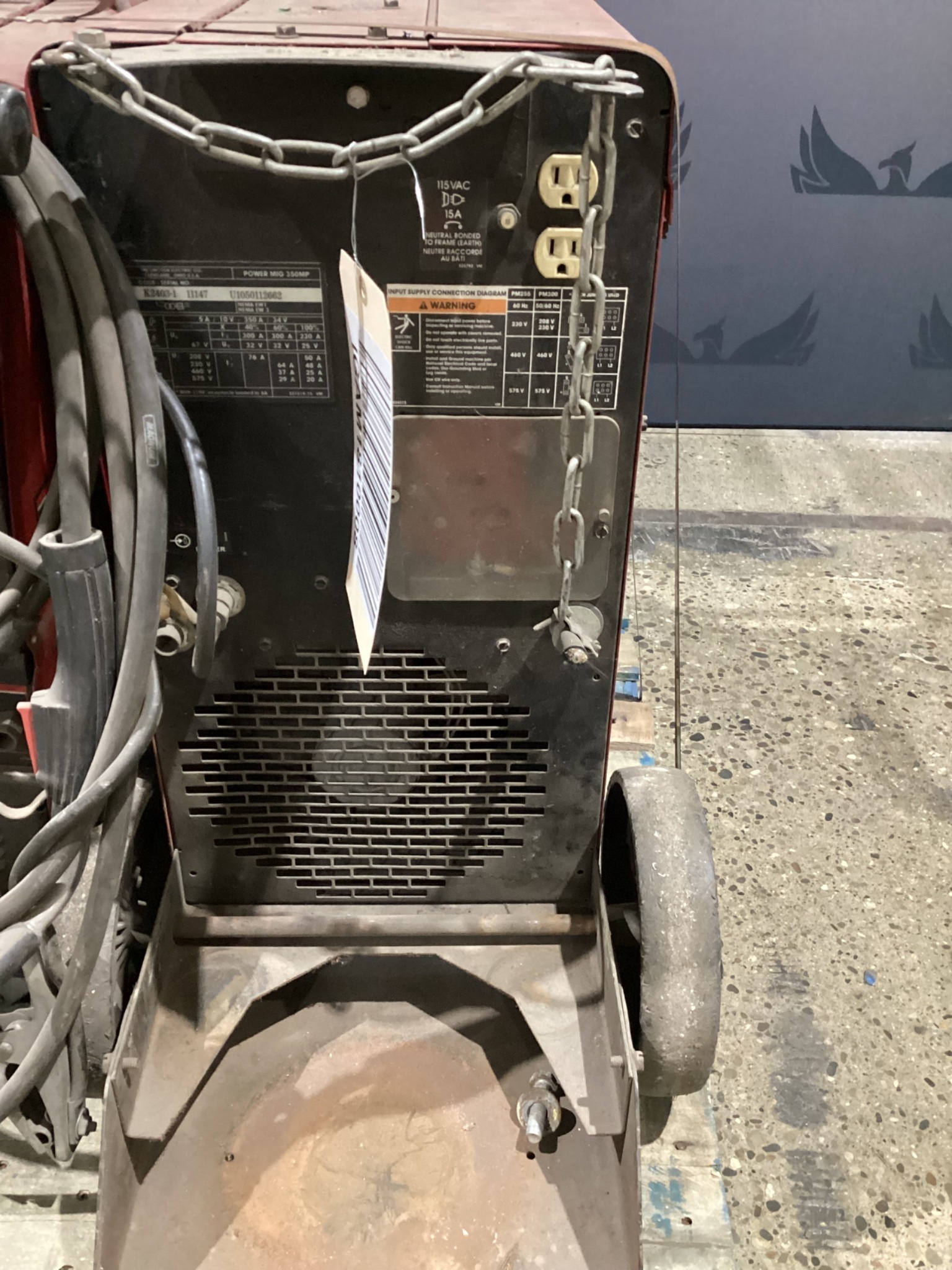 LINCOLN ELECTRIC POWER MIG 350MP WELDER USED 4