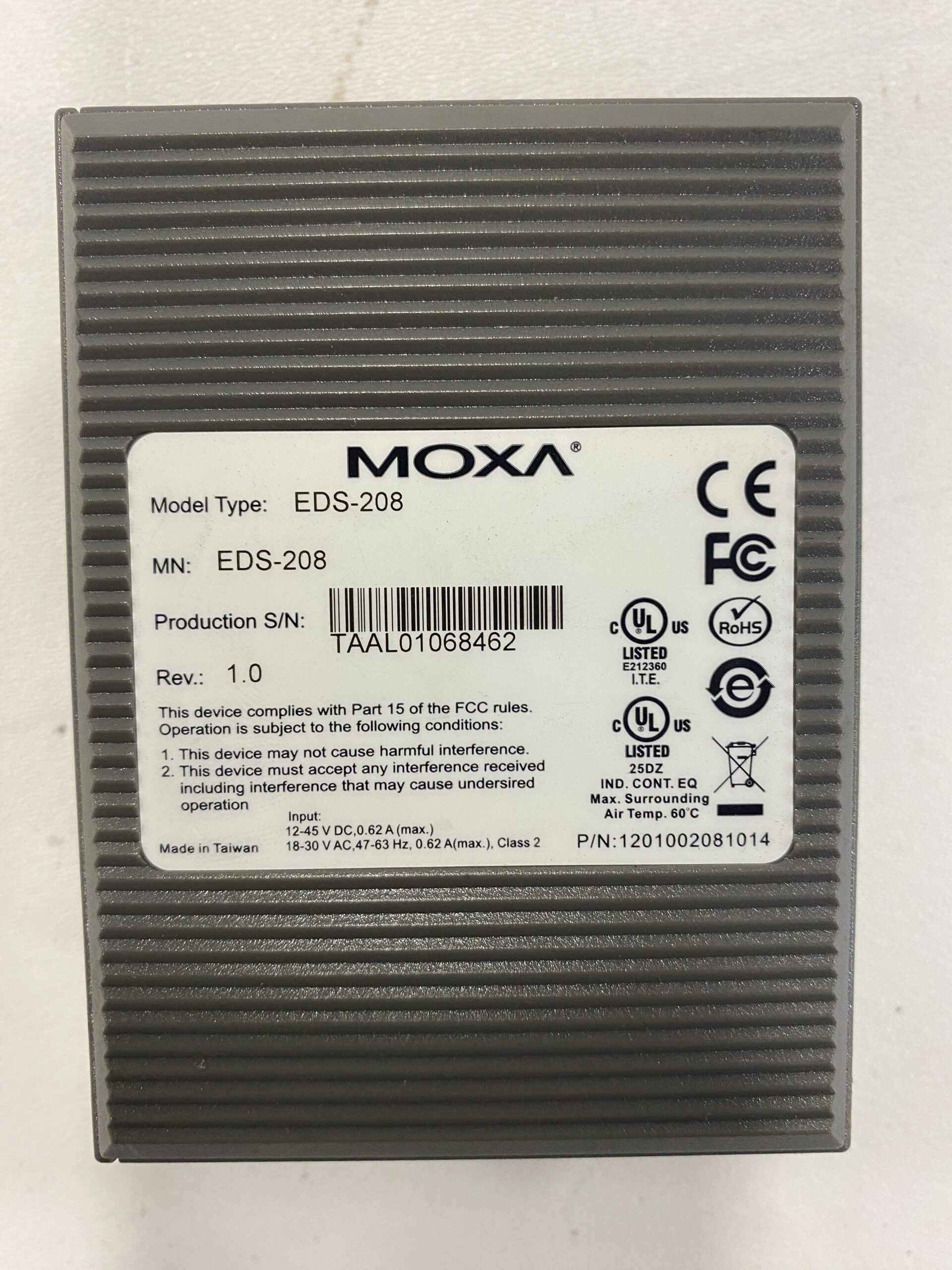 MOXA EDS-208 ETHERNET SWITCH USED 2