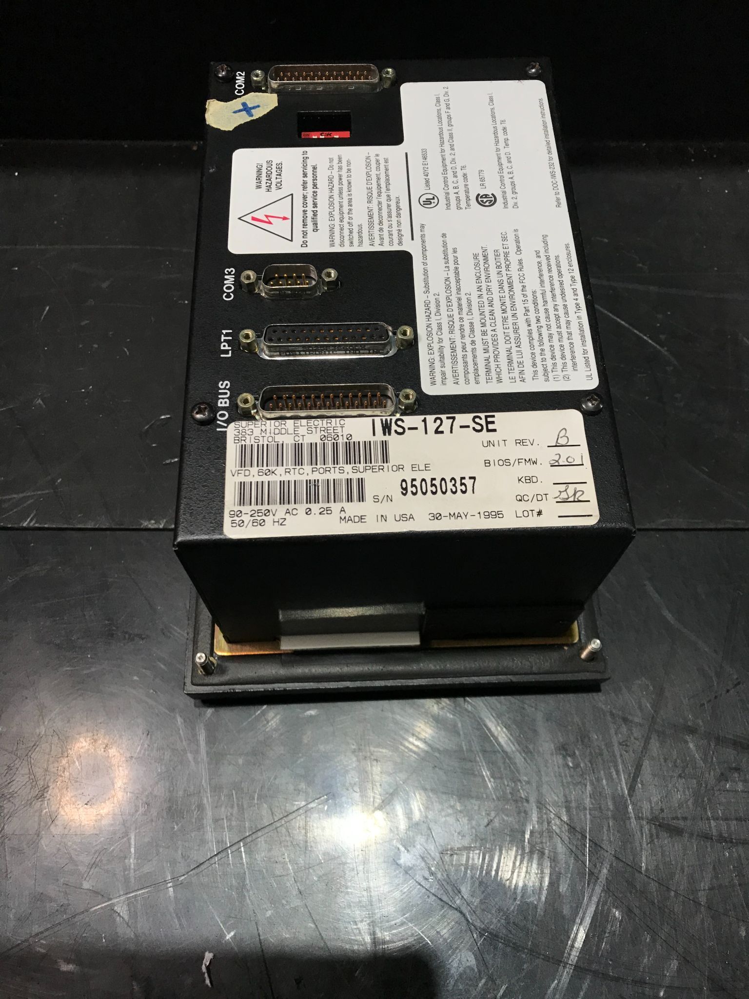 SUPERIOR ELECTRIC IWS-127-SE Programmable Operator Interface USED 3