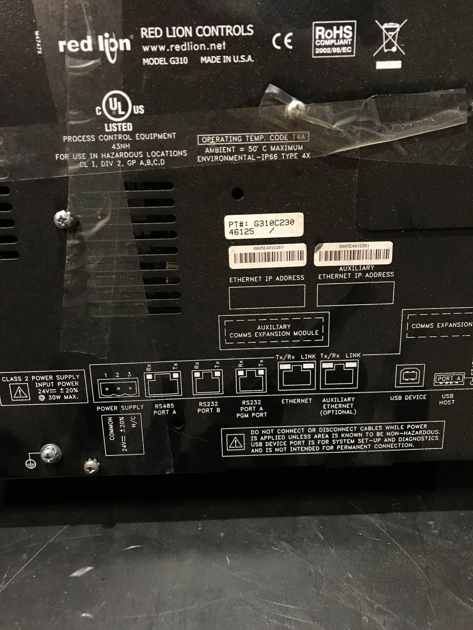 RED LION G310C230 HMI AND INTERFACE PANEL 2