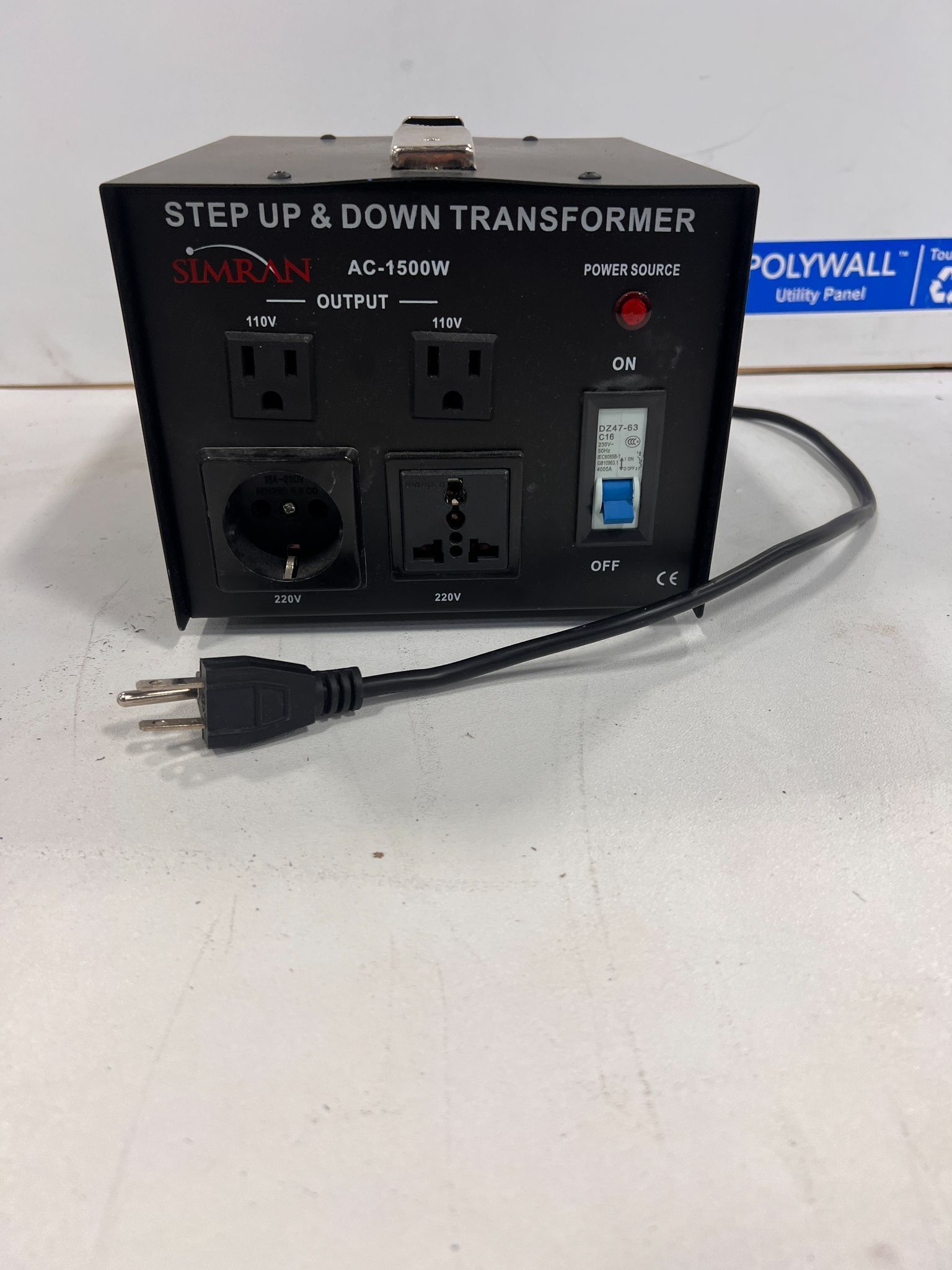 SIMRAN AC-1500 W VOLTAGE POWER CONVERTER UP DOWN TRANSFORMER USED 0