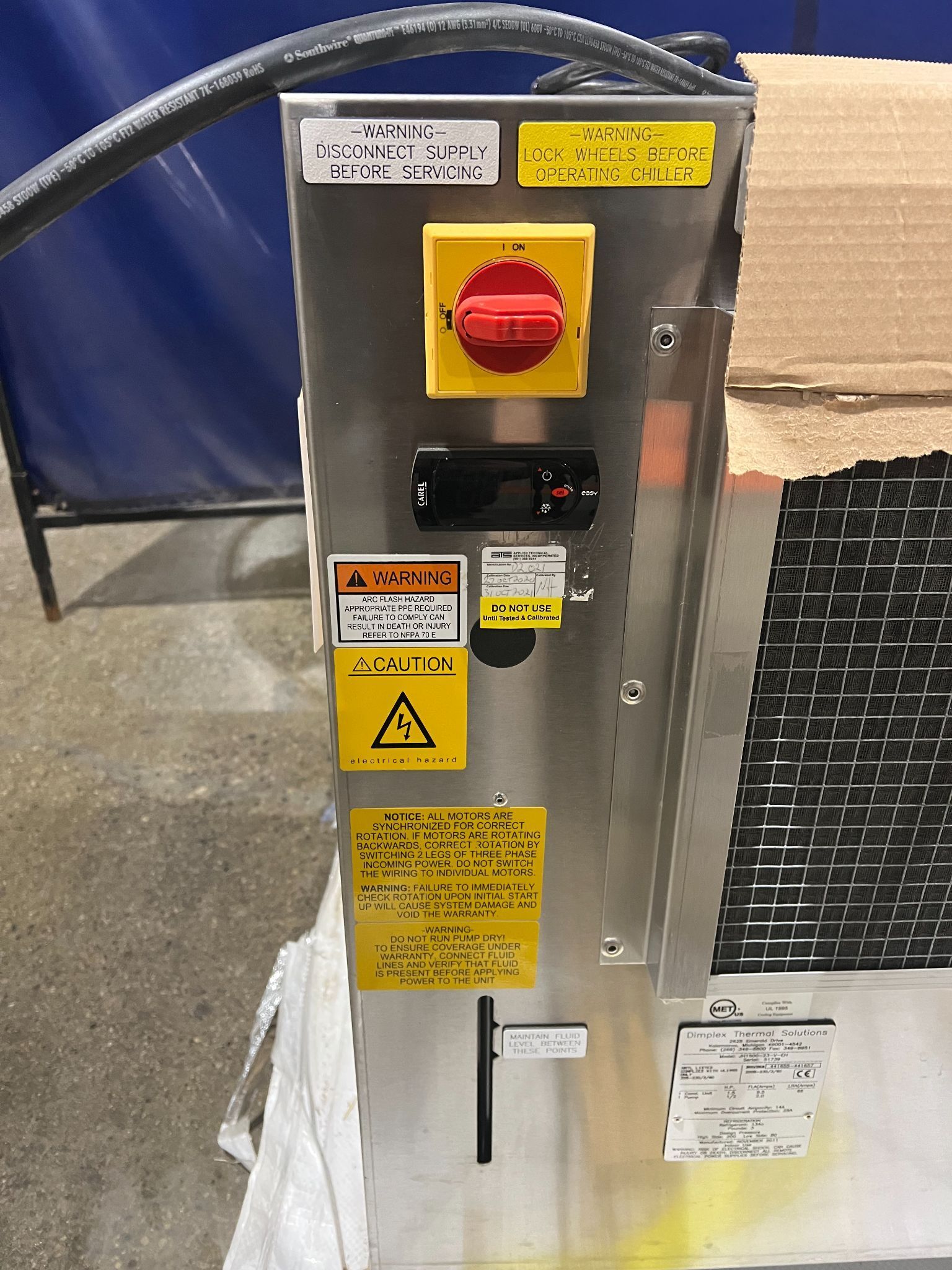 DIMPLEX THERMAL SOLUTIONS JH1500-23-V-EH KOOLANT KOOLERS USED 1