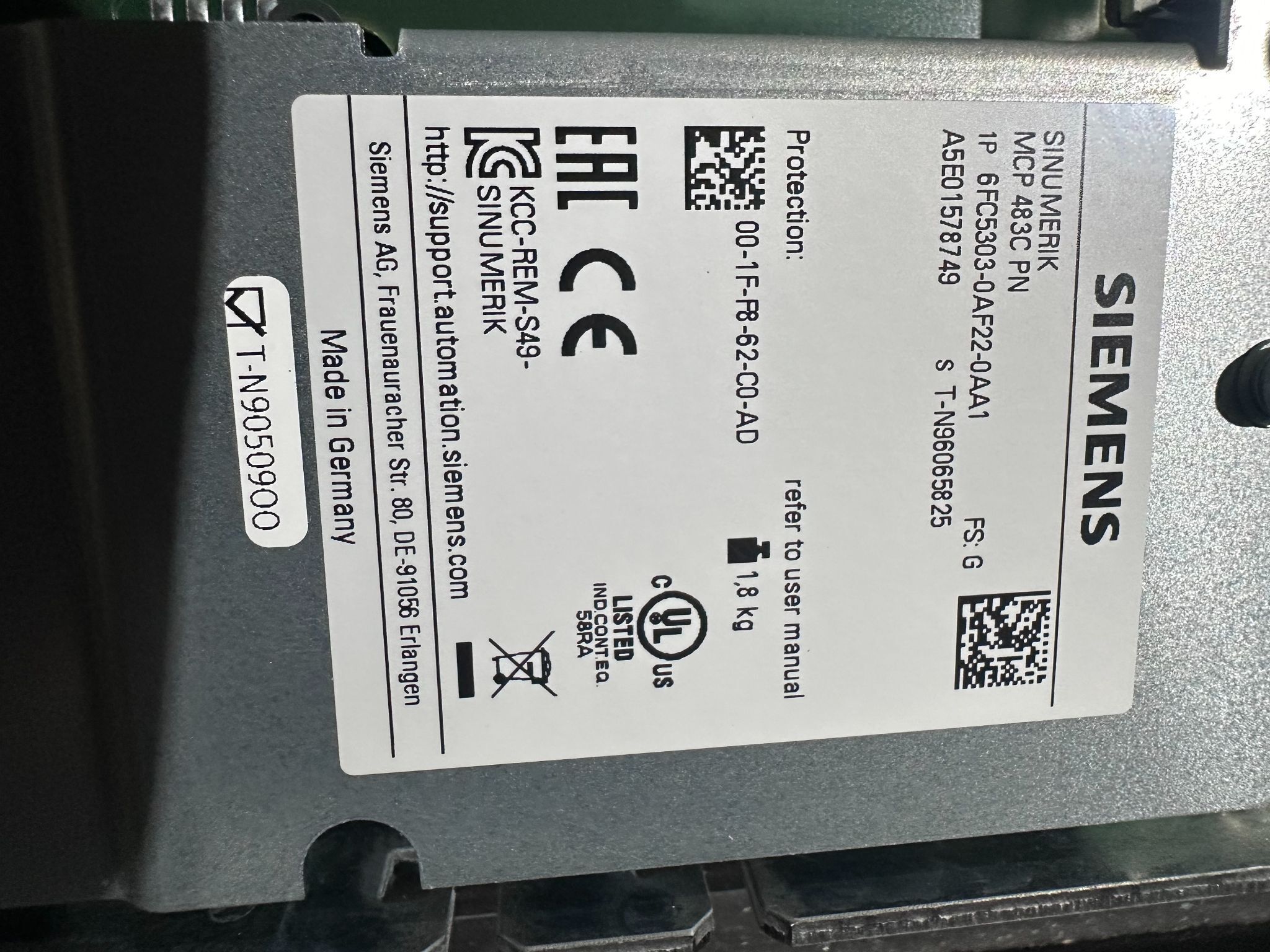 SIEMENS 6FC5303-0AF22-0AA1 INTERFACE OPERATOR NEW 2