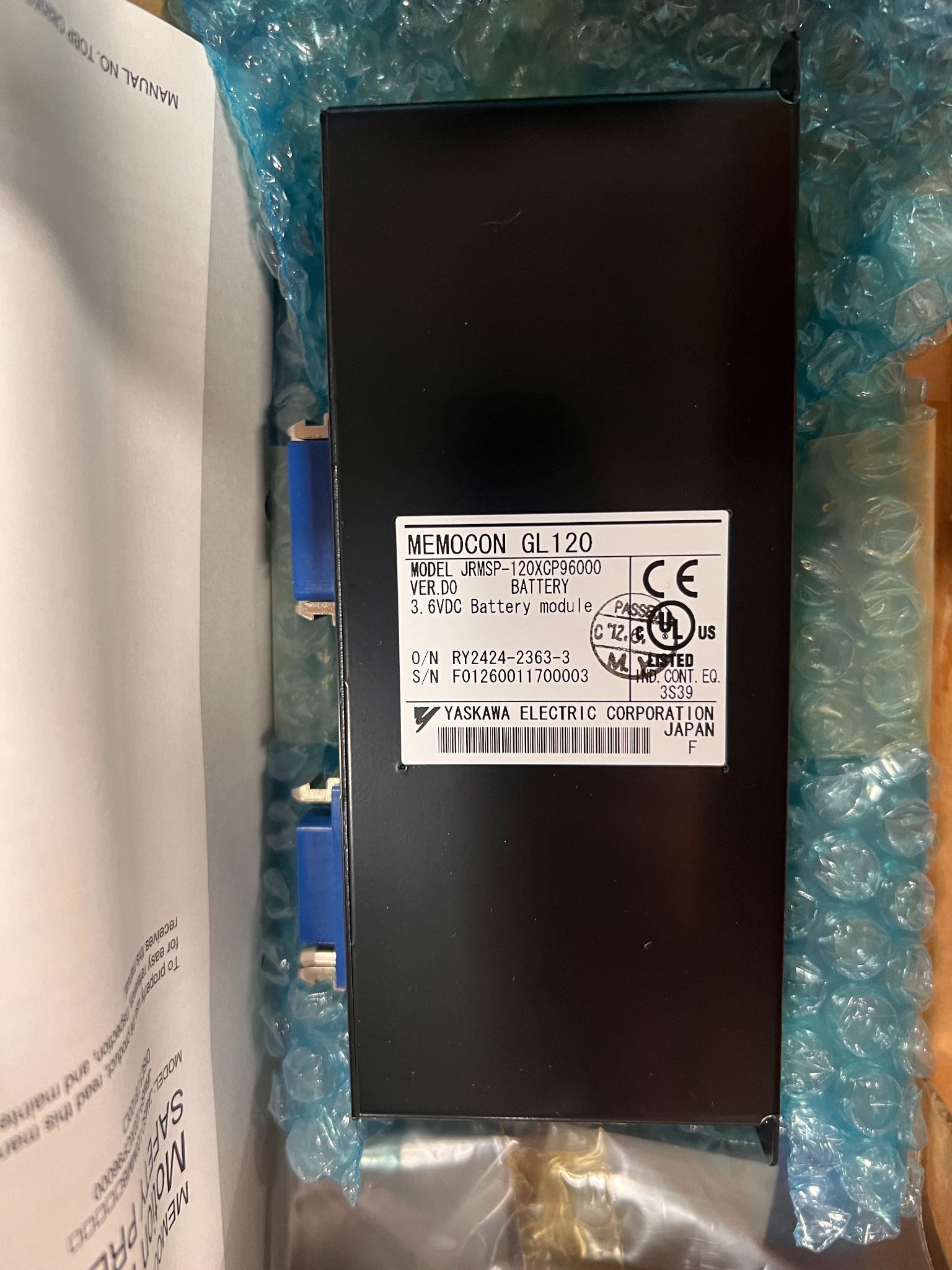 YASKAWA JRMSP-120XCP96000 BATTERY MODULE NEW WITH BOX 1