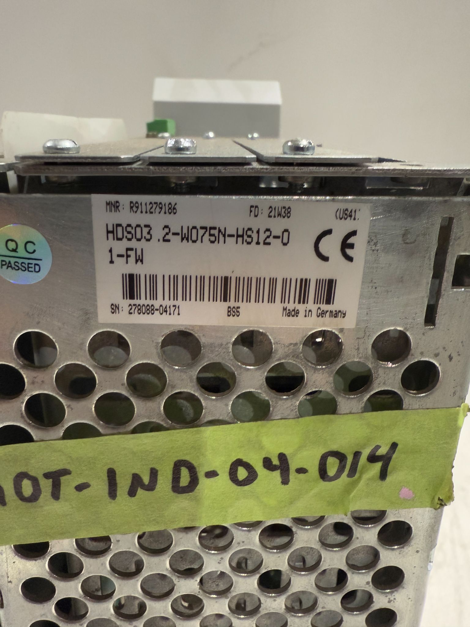 REXROTH HDS03.2-W075N-HS12-01-FW DRIVE CONTROLLER USED 4